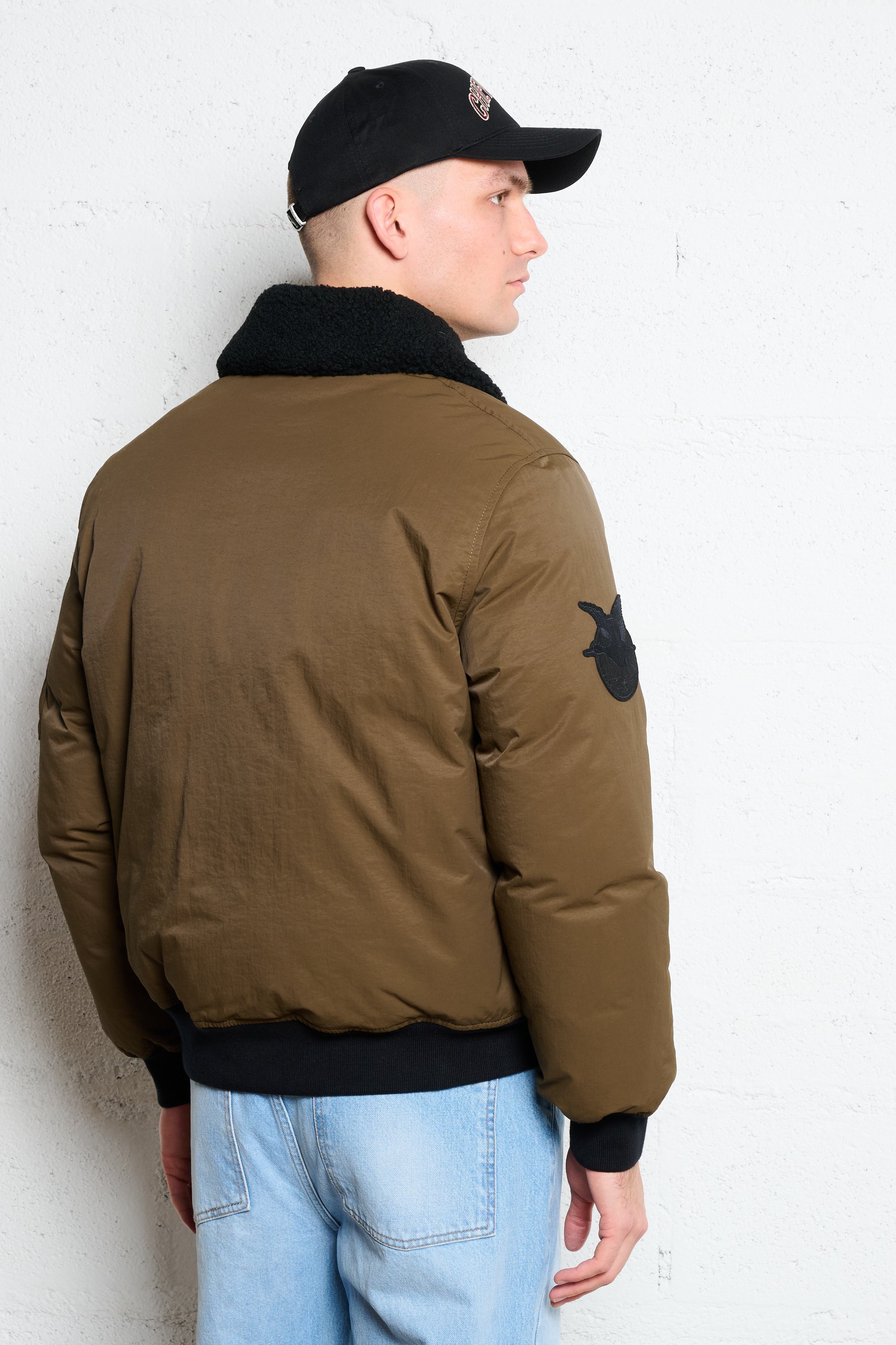 Blouson zippé uni à col sherpa CHEVIGNON Kaki