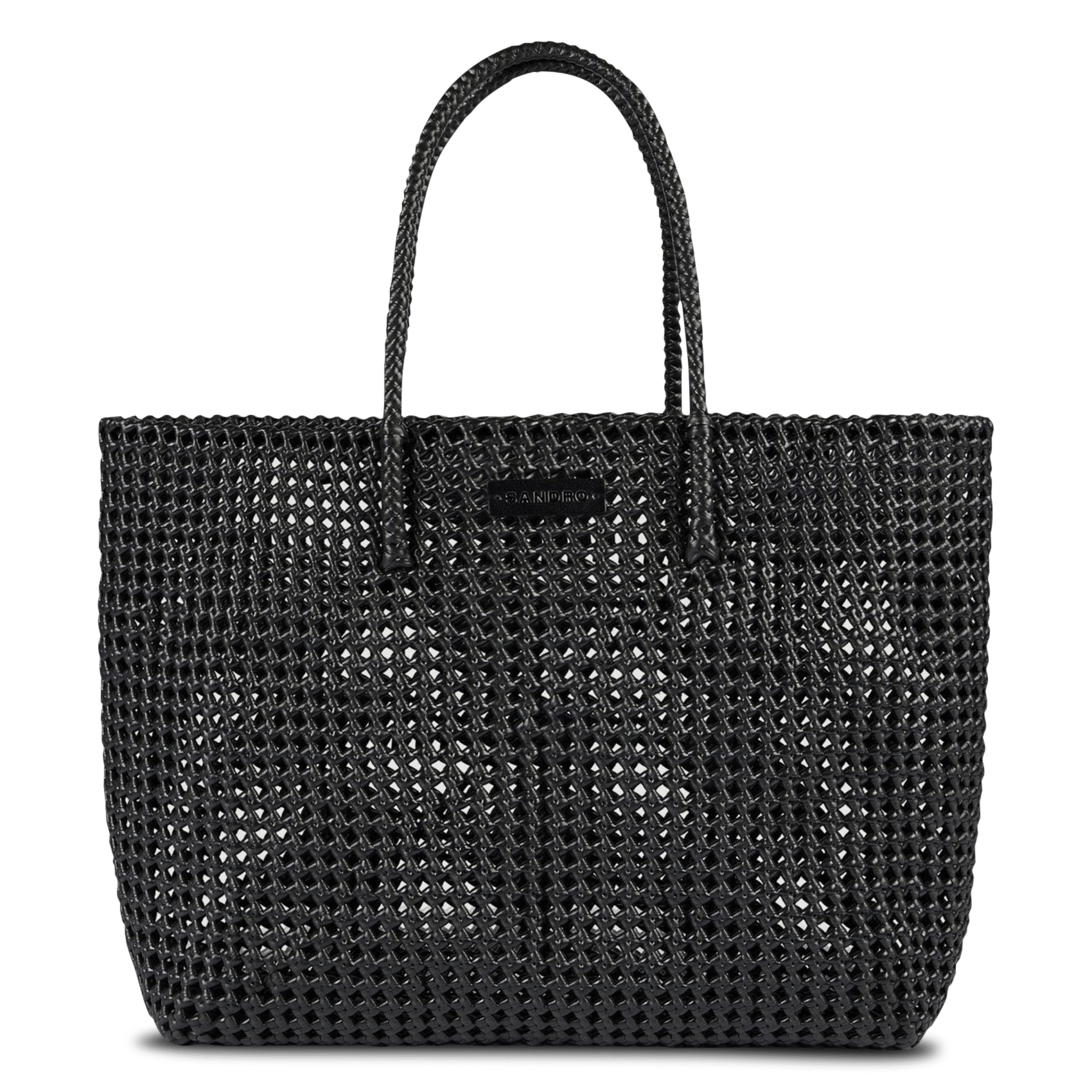 Cabas en tressé SANDRO Noir