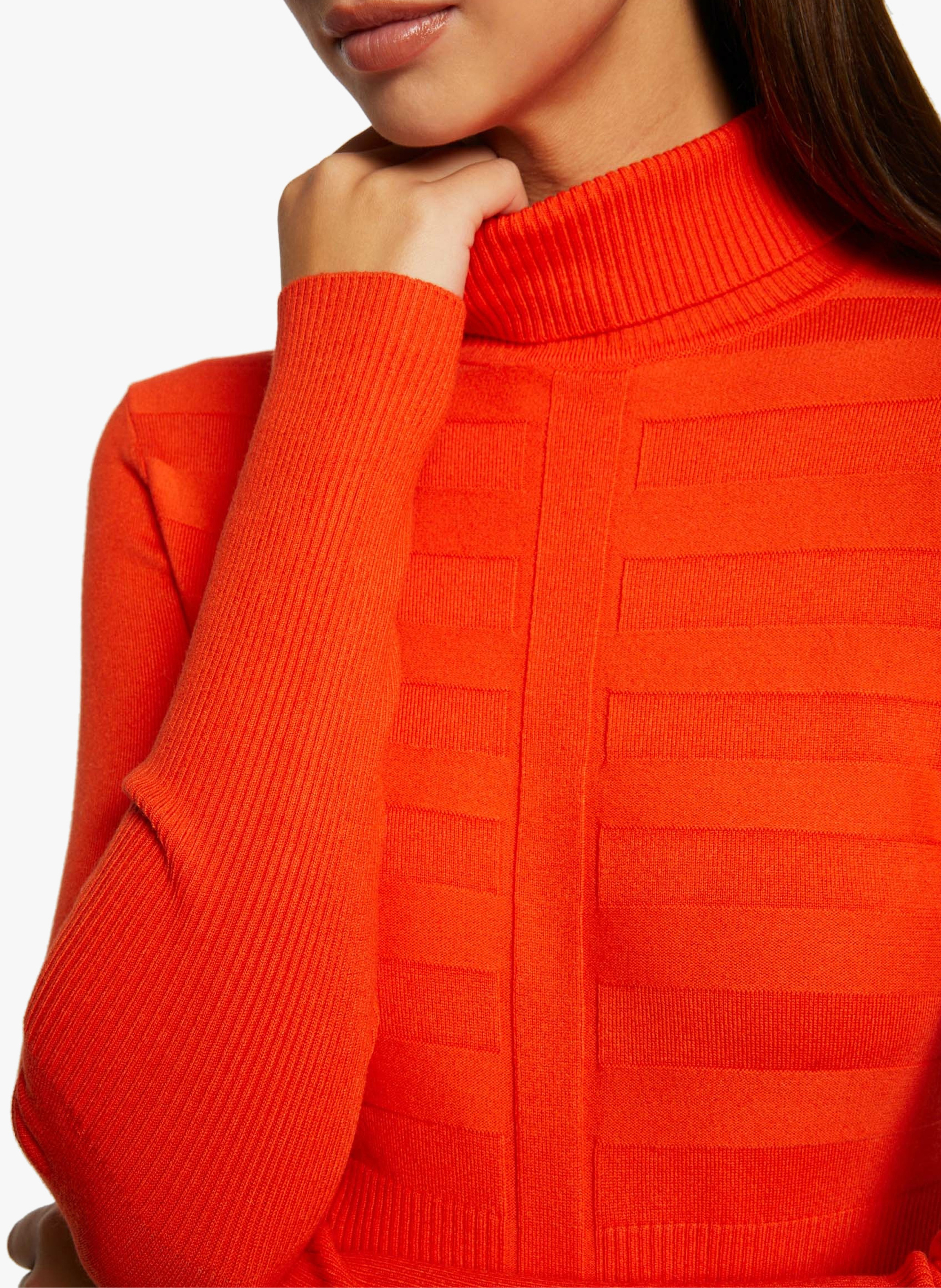 Pull col roulé MORGAN Orange