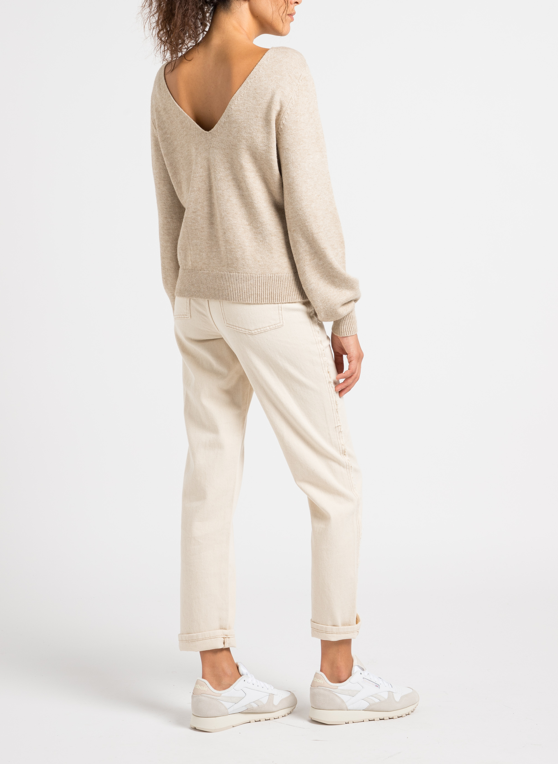 Jeans met hoge taille VILA Wit