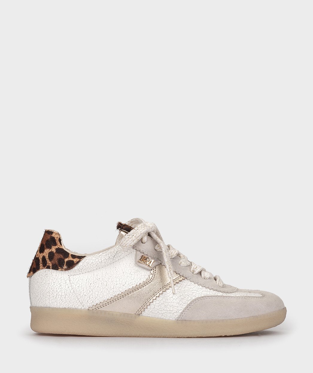 Leather sneakers with leopard print detail PEDRO MIRALLES Multicolored