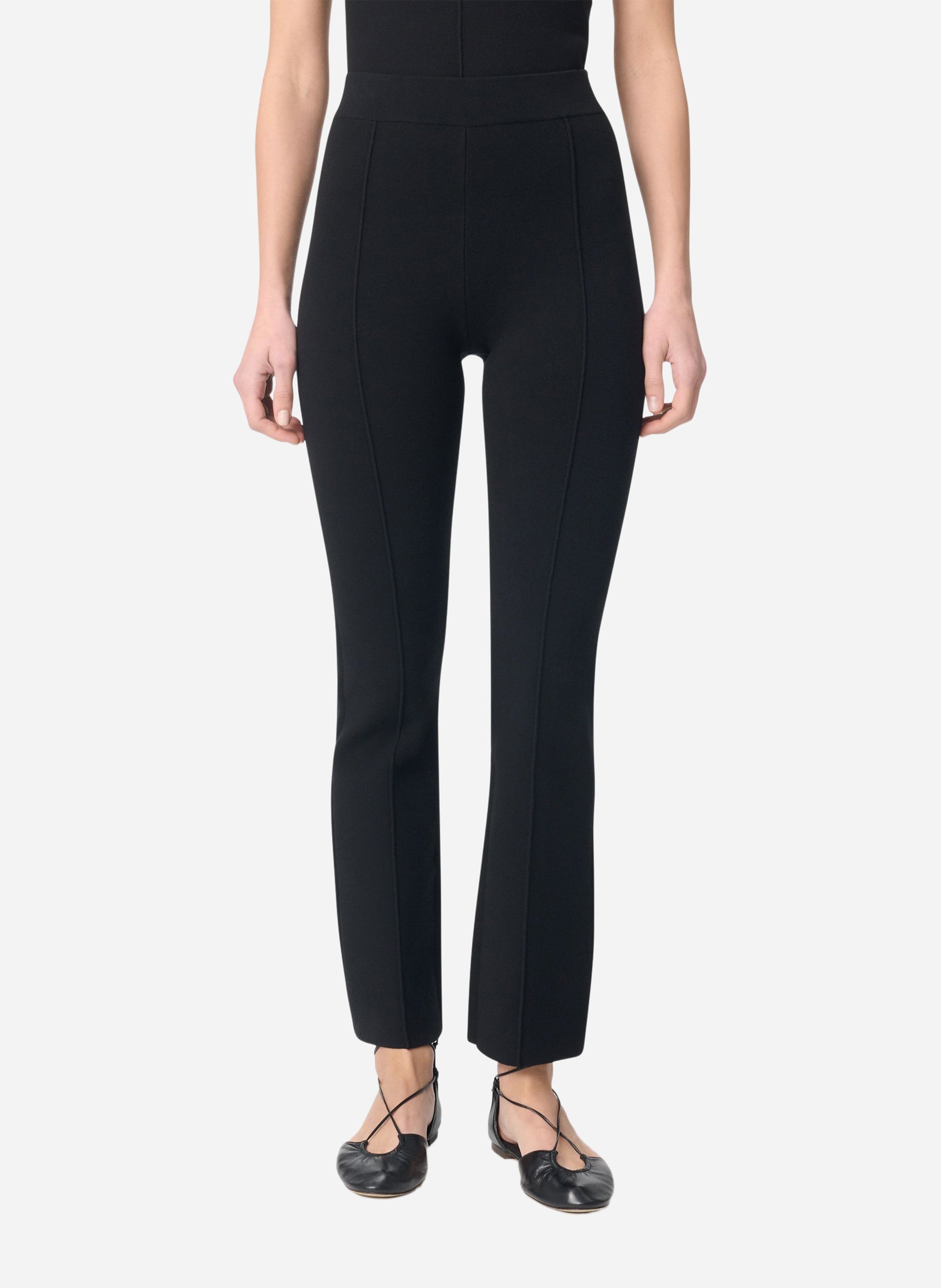 Elasticated bootcut trousers in a solid color VANESSA BRUNO Black