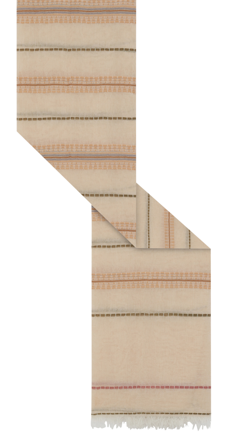 Striped cotton blend stole GERARD DAREL Beige