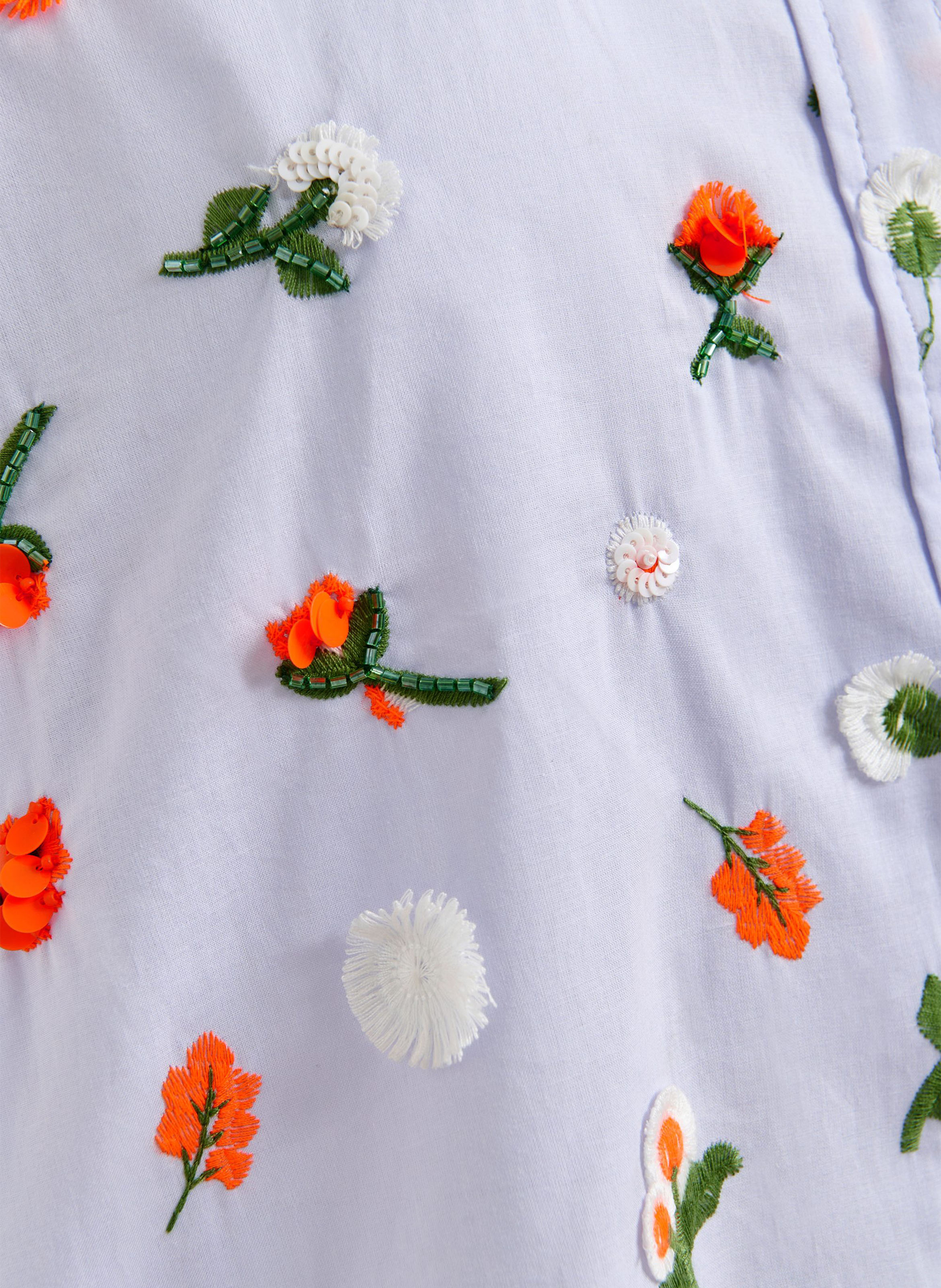 Geborduurde blouse van katoen  ESSENTIEL ANTWERP Blauw