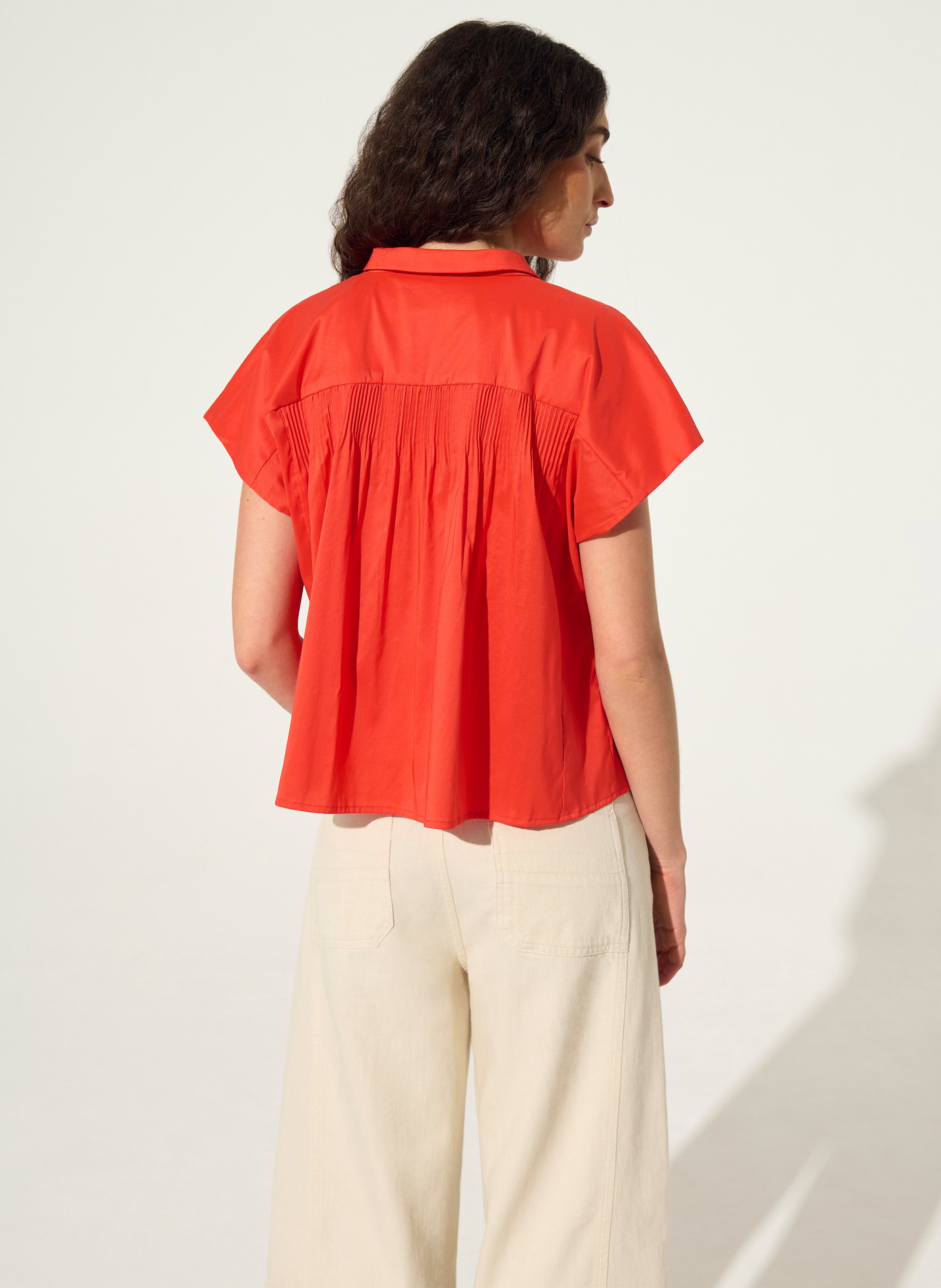 Classic shirt in blended cotton COTELAC Red