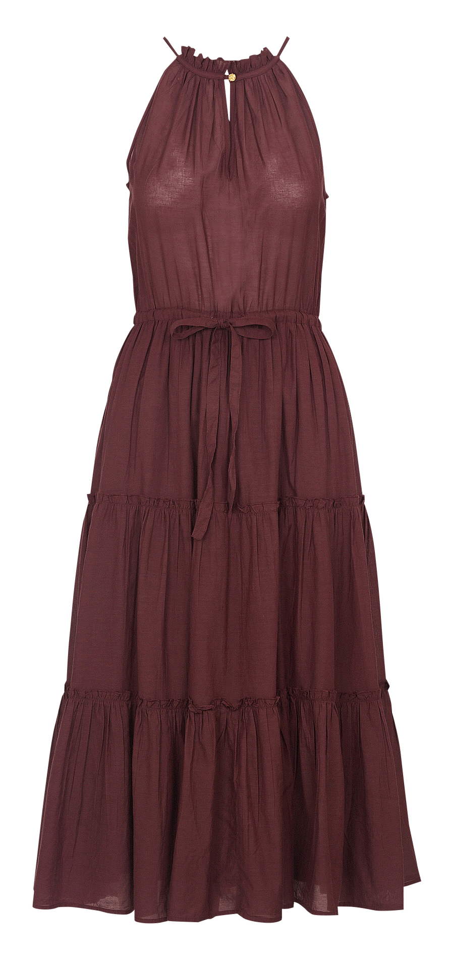 Robe longue à volants PETITE MENDIGOTE Marron