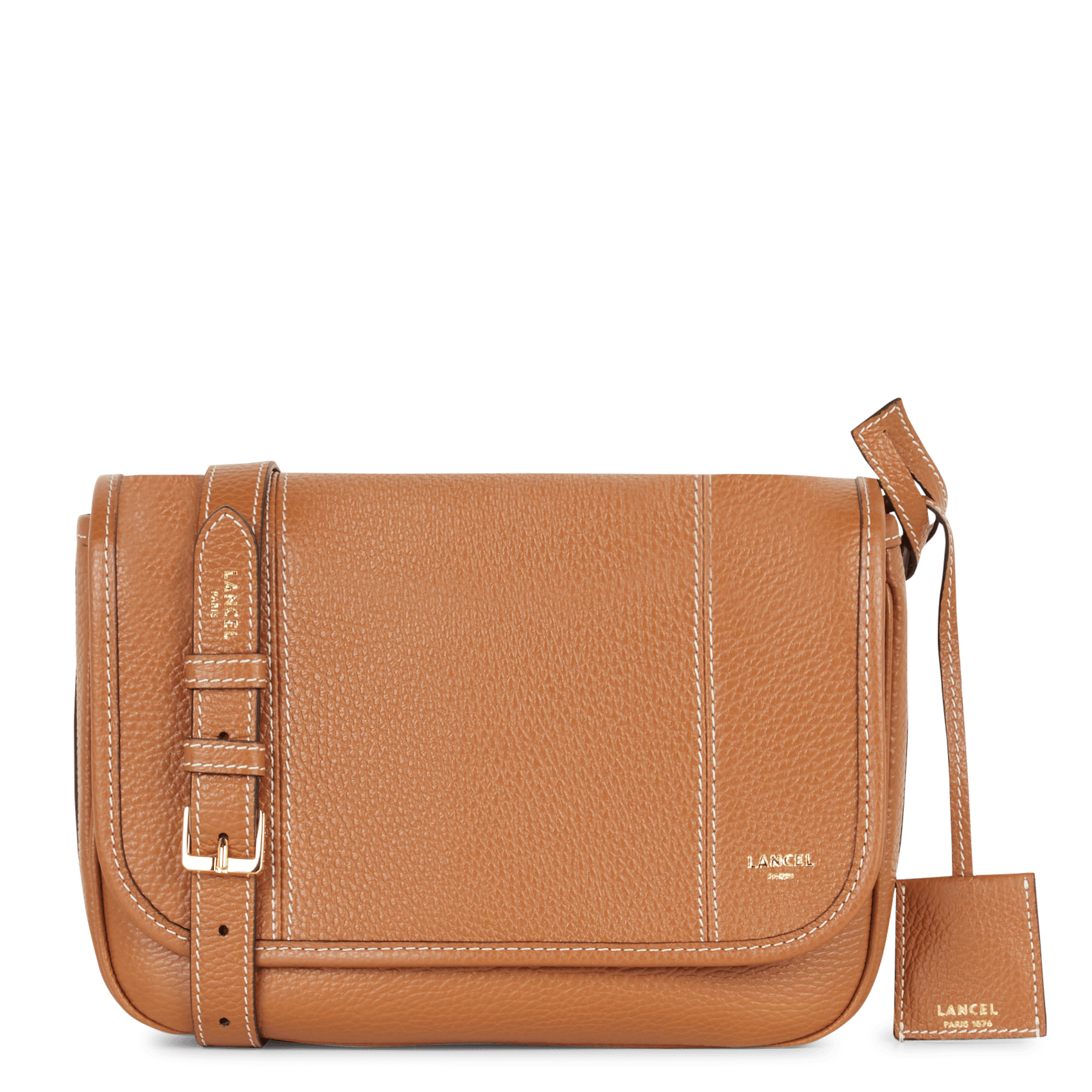 Sac bandoulière en cuir LANCEL Beige