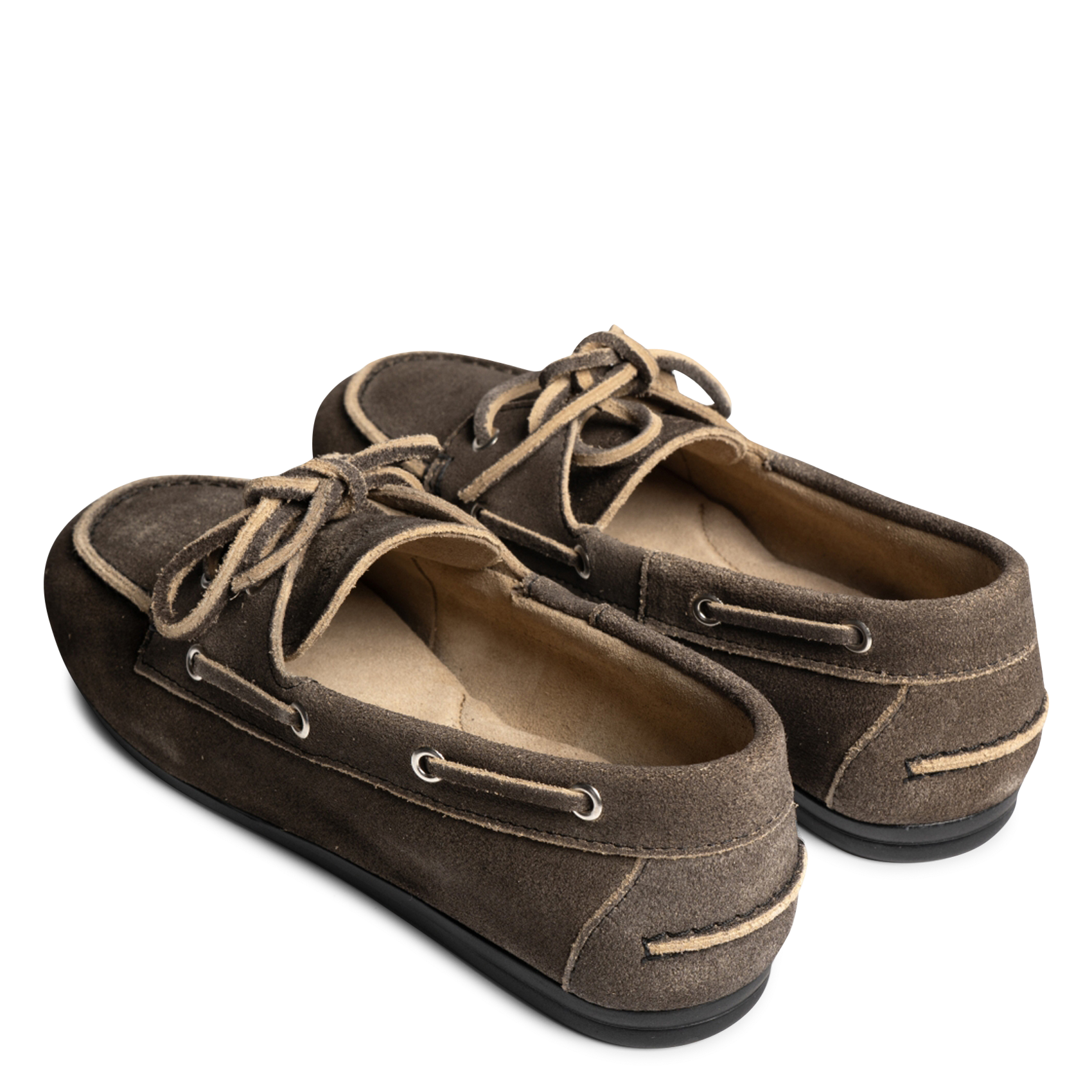 Leather boat shoes POSA Grey