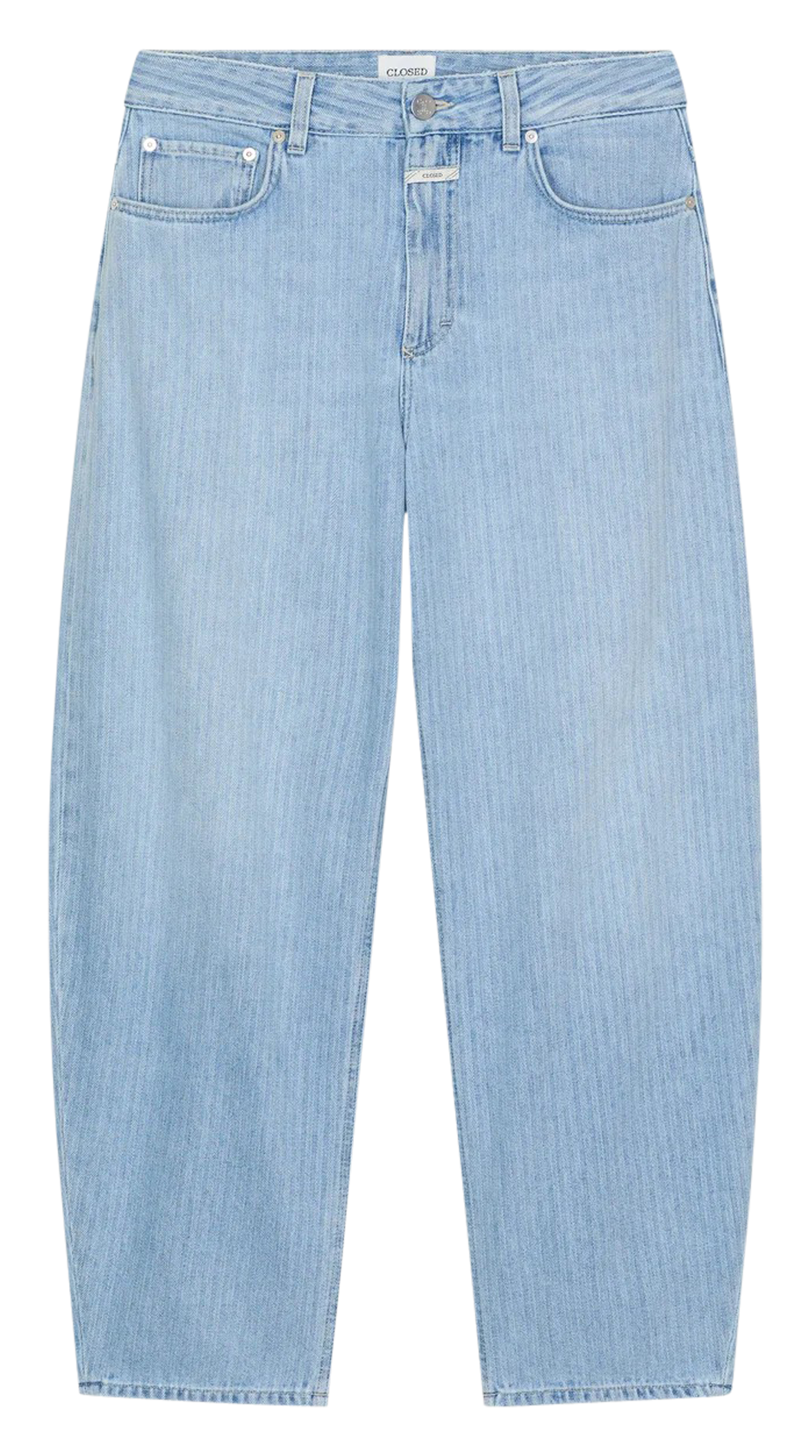 Jean ballon jacquard en coton CLOSED Bleu