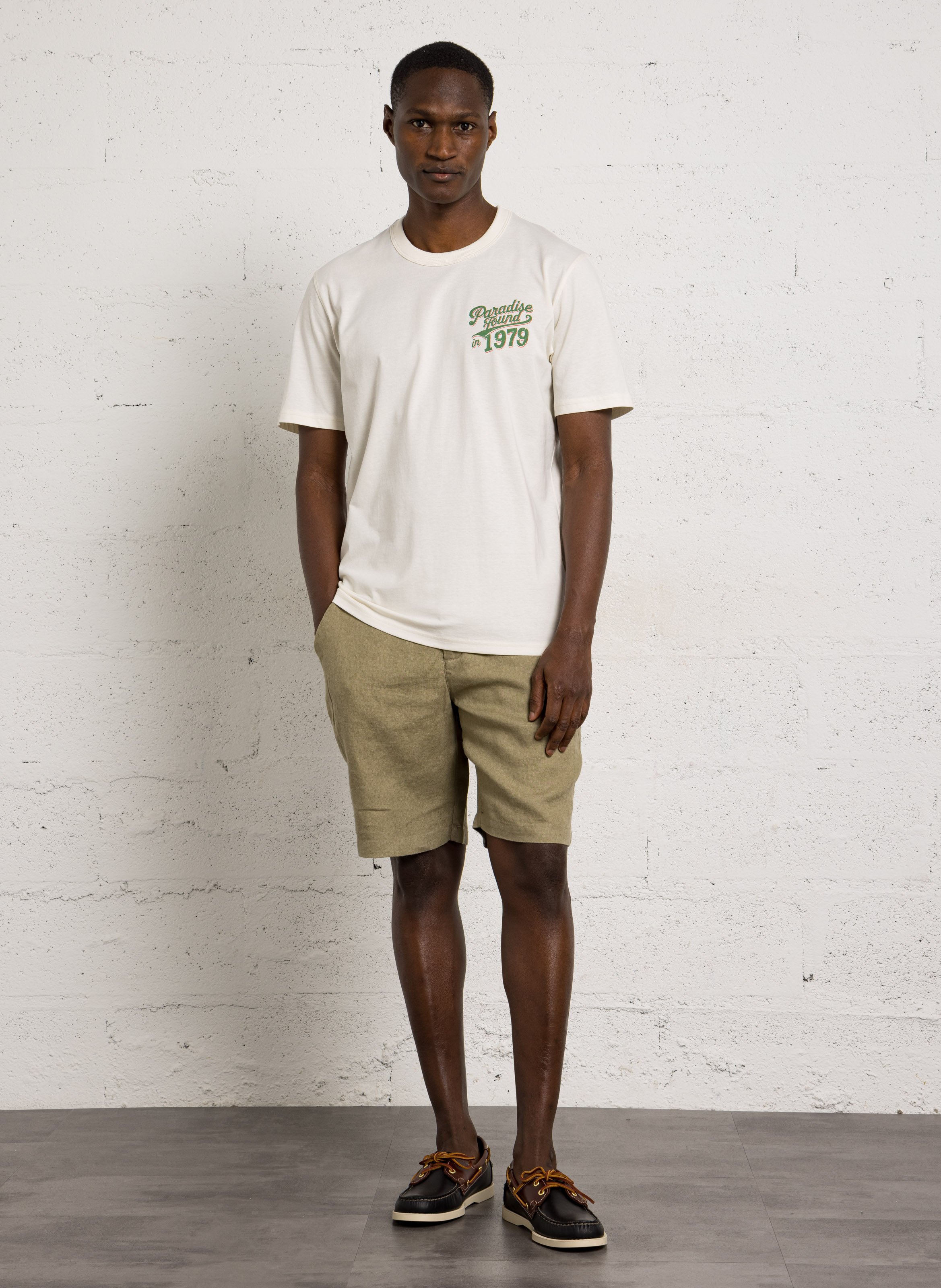 T-Shirt mit geradem Schnitt und Bio-Baumwolle bedruckt CHEVIGNON Weiss