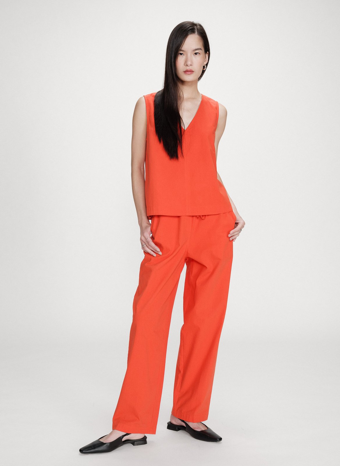 Top col v  GRACE ET MILA Rouge