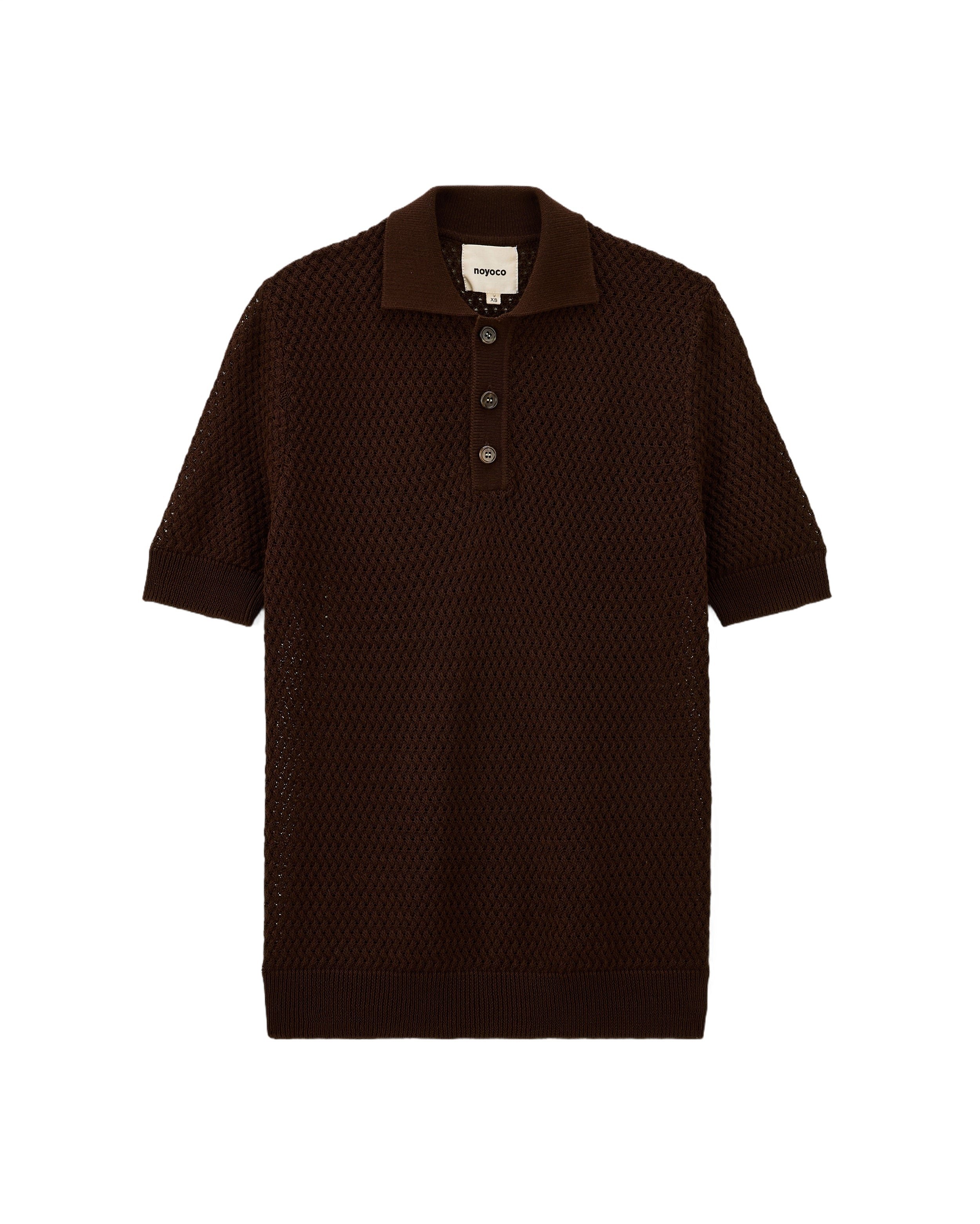 Short sleeve polo shirt Haring Brown Noyoco Brown