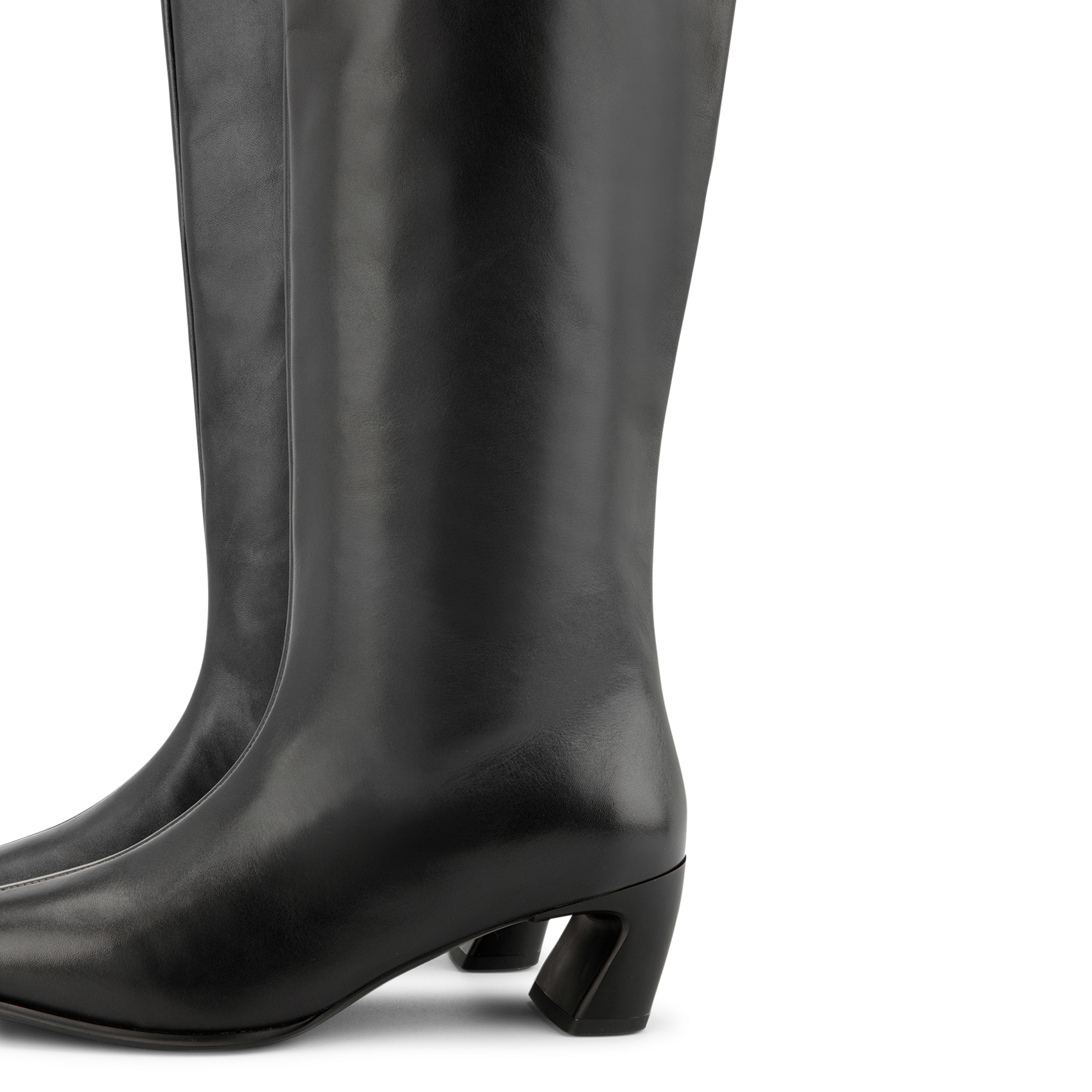 High leather pointed toe boots VAGABOND Black