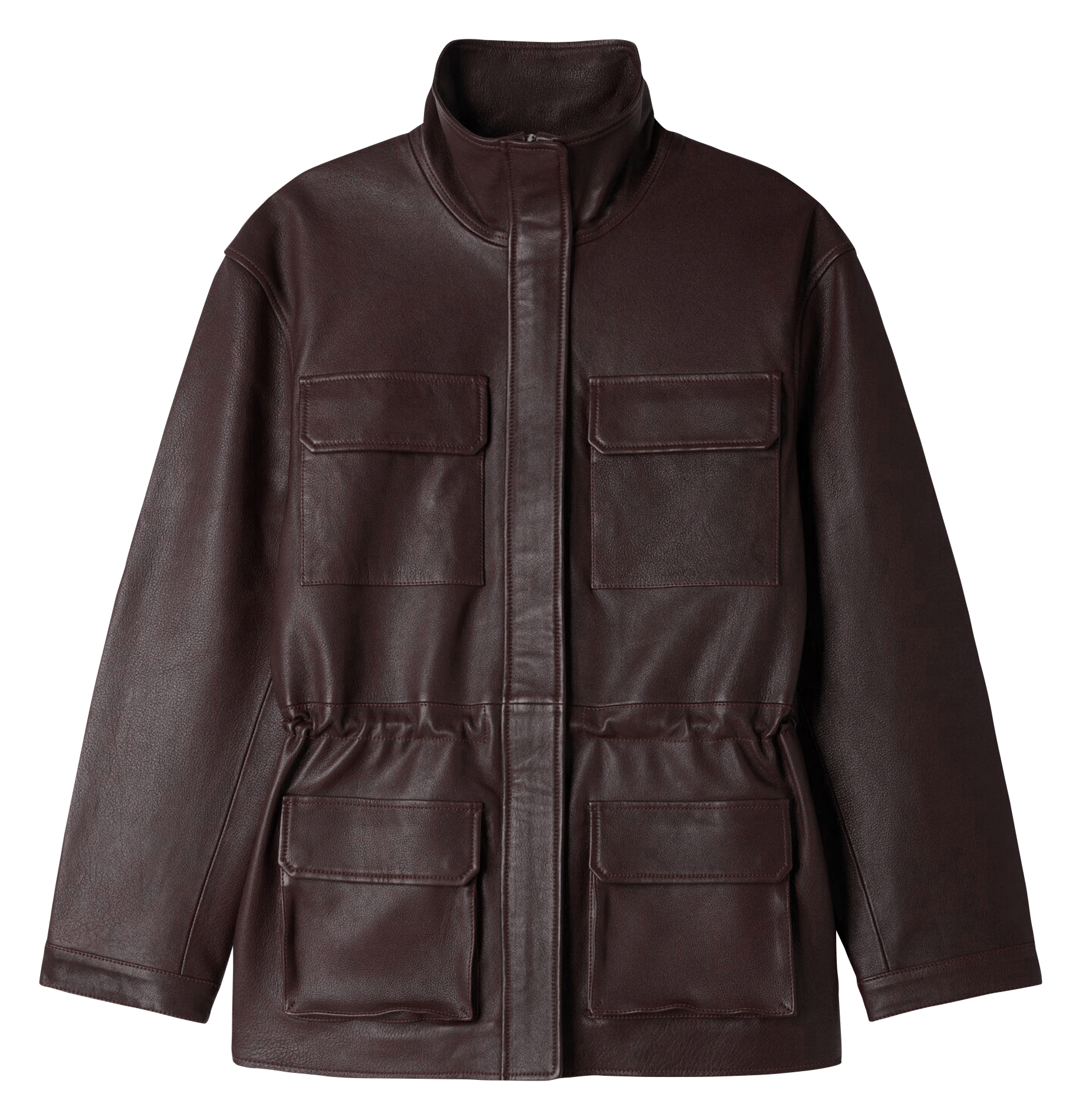 Oversized, leren jack SANDRO Rood