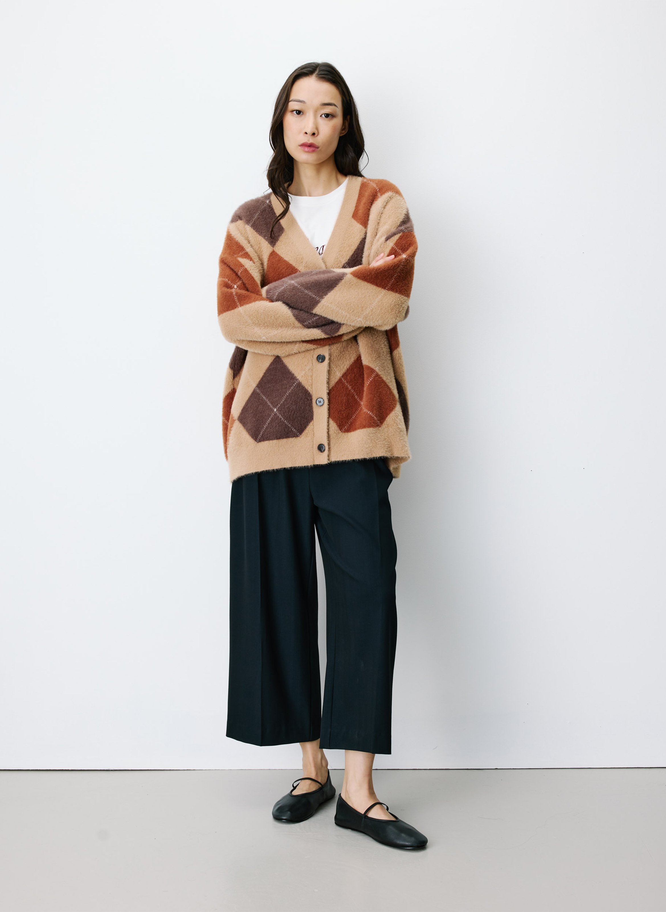 Oversized printed vest GRACE ET MILA Beige