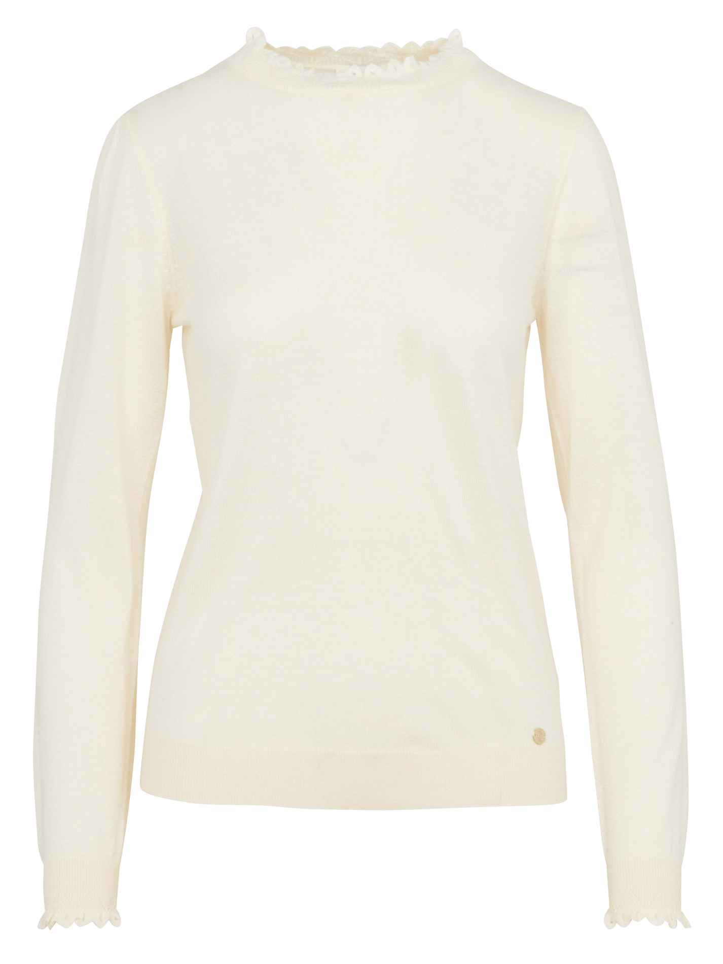 Straight solid color sweater with ruffles LA PETITE ETOILE