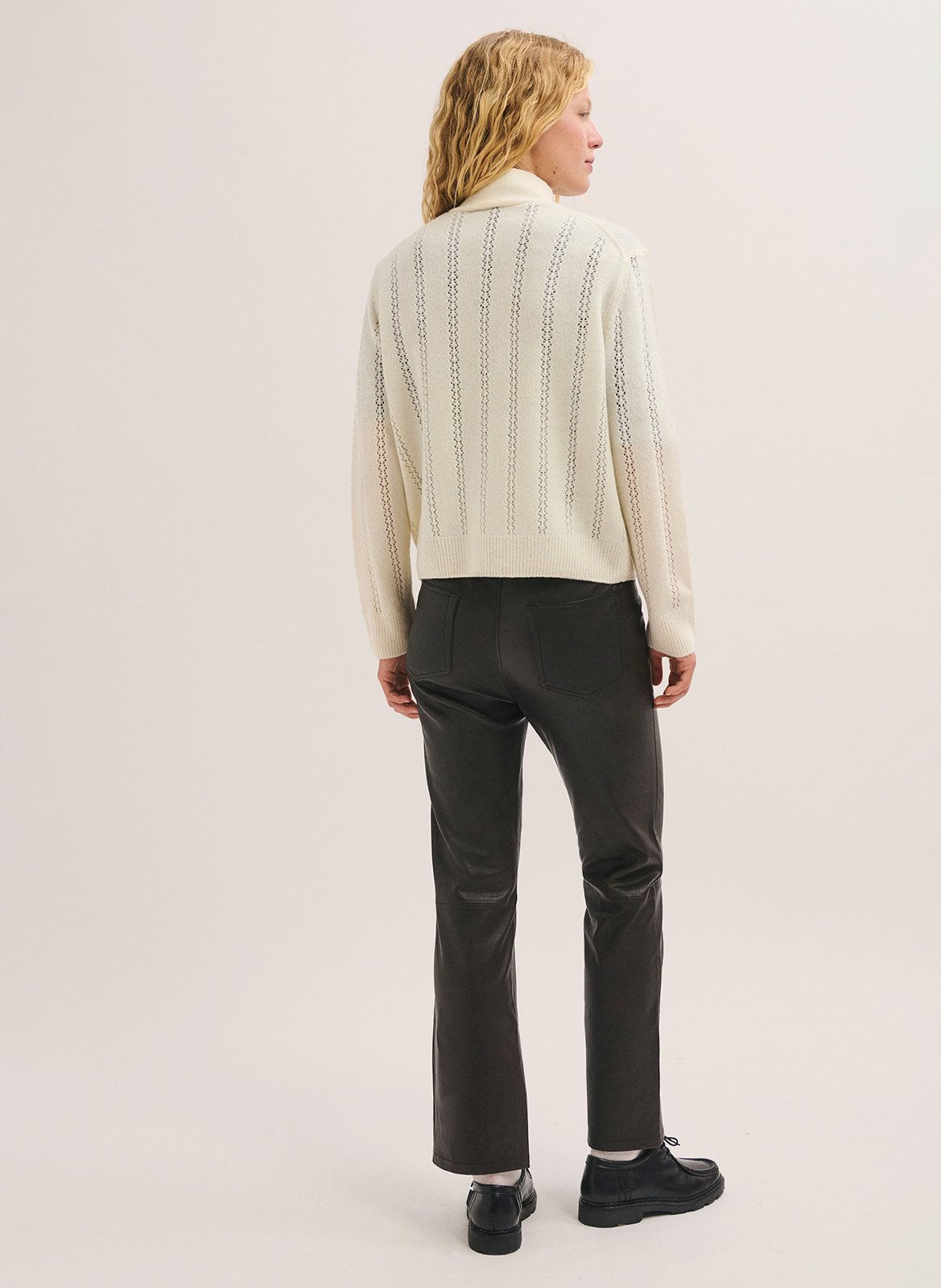 Open-work knit cardigan PABLO Beige