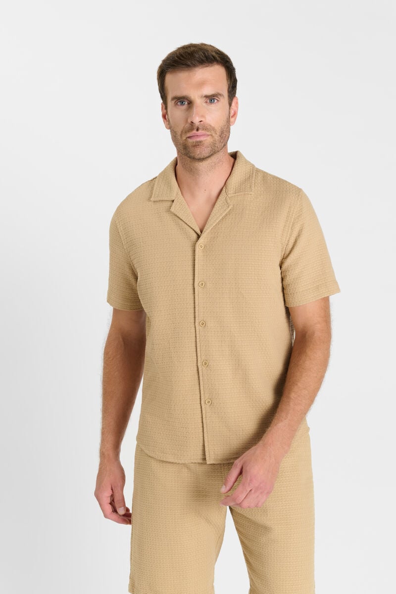 Chemise boutonnée LE TEMPS DES CERISES Beige