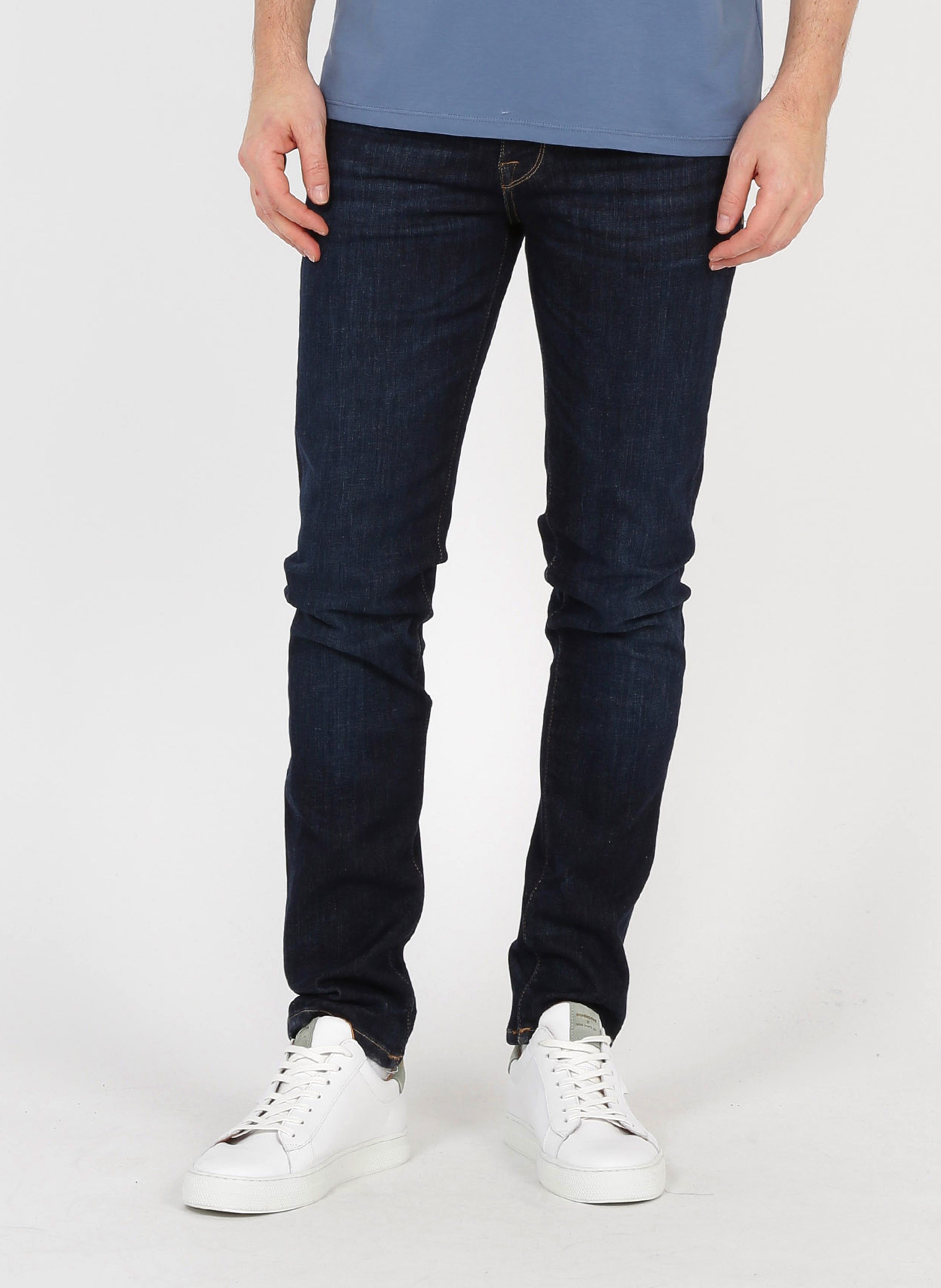 Organic cotton-blend slim-fit jeans SELECTED Blue