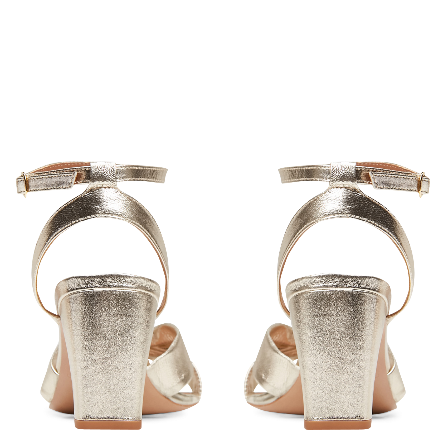 Hohe Ledersandalen MELLOW YELLOW Golden