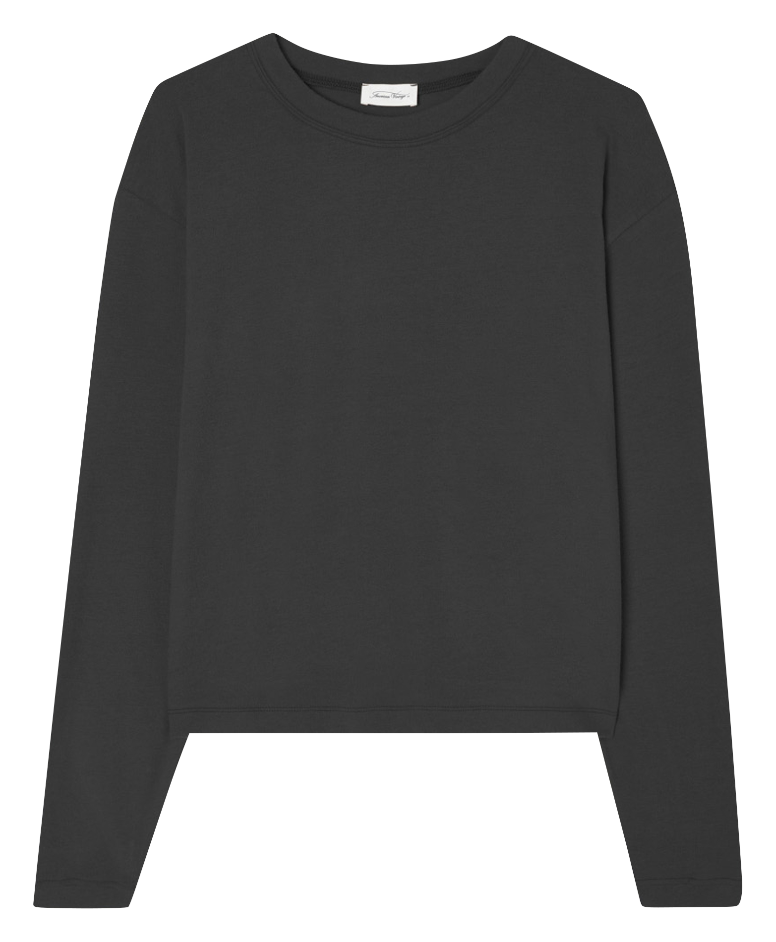 Round-neck cotton-blend sweater AMERICAN VINTAGE Black