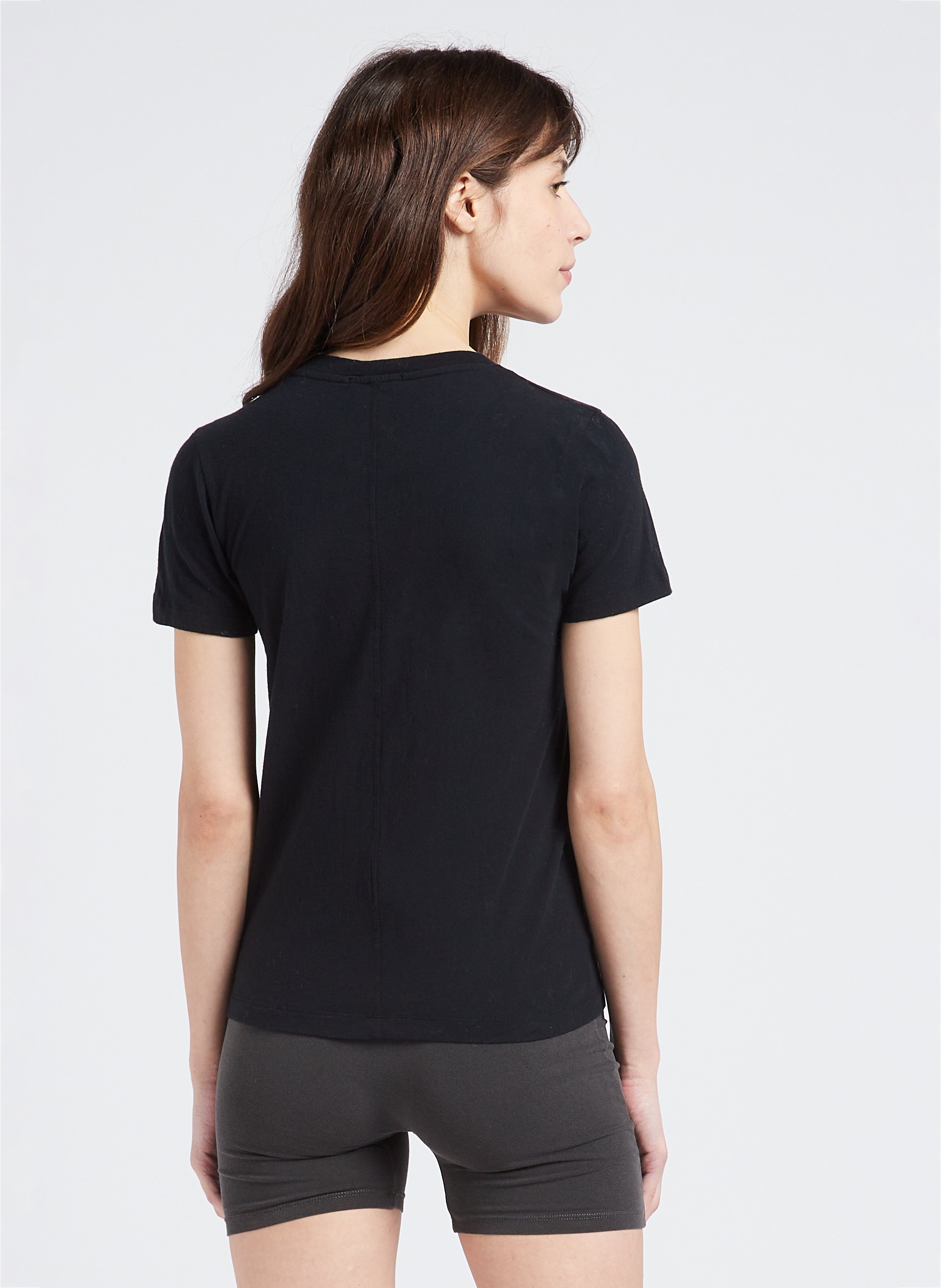 Tee-shirt col rond en coton AMERICAN VINTAGE Noir