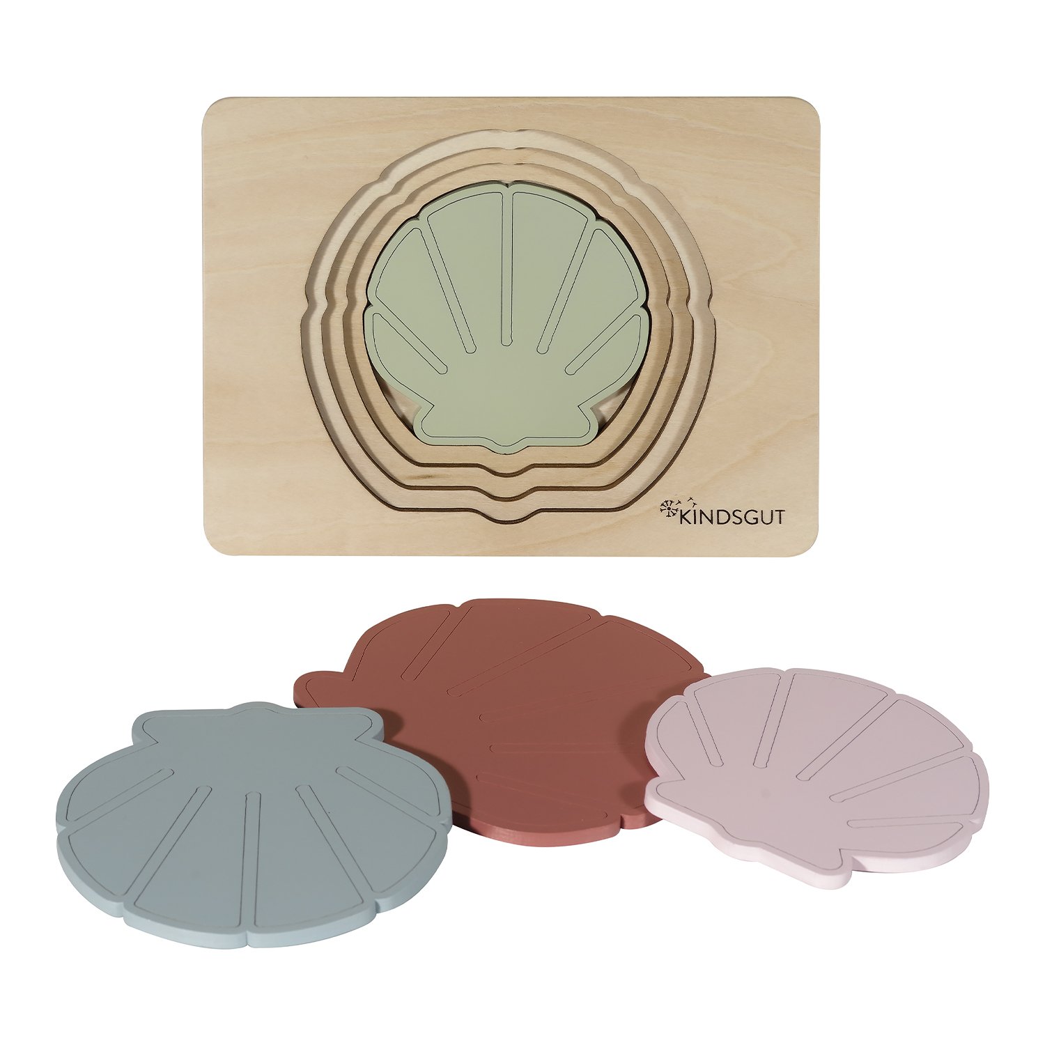 Wooden rabbit puzzle KINDSGUT Red