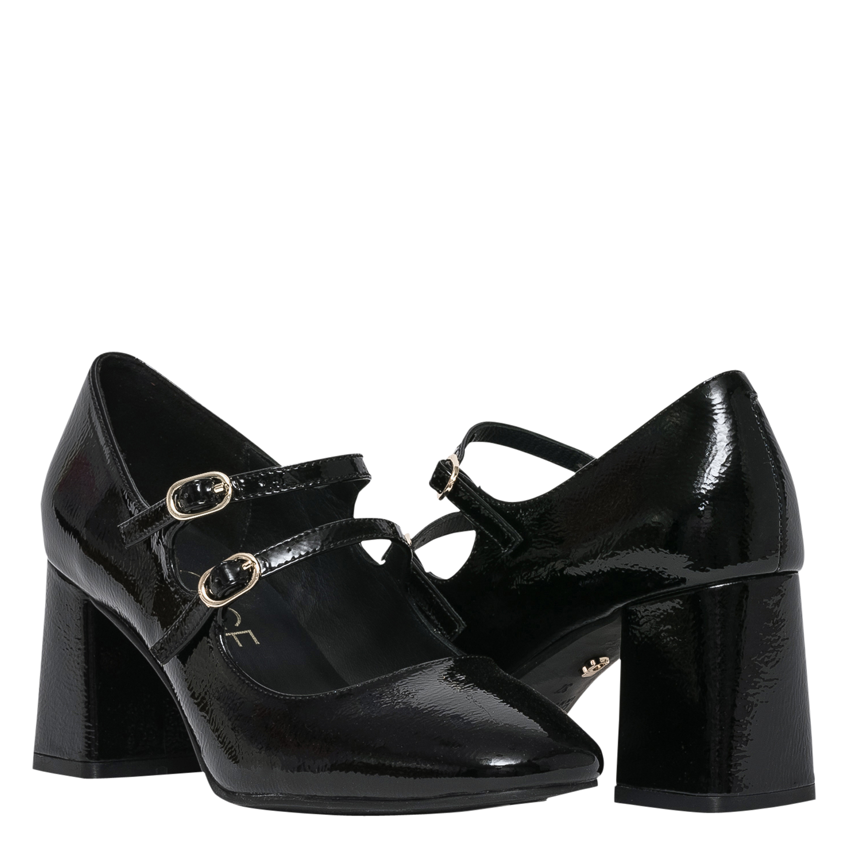 Riemchenpumps aus Leder BOCAGE Schwarz