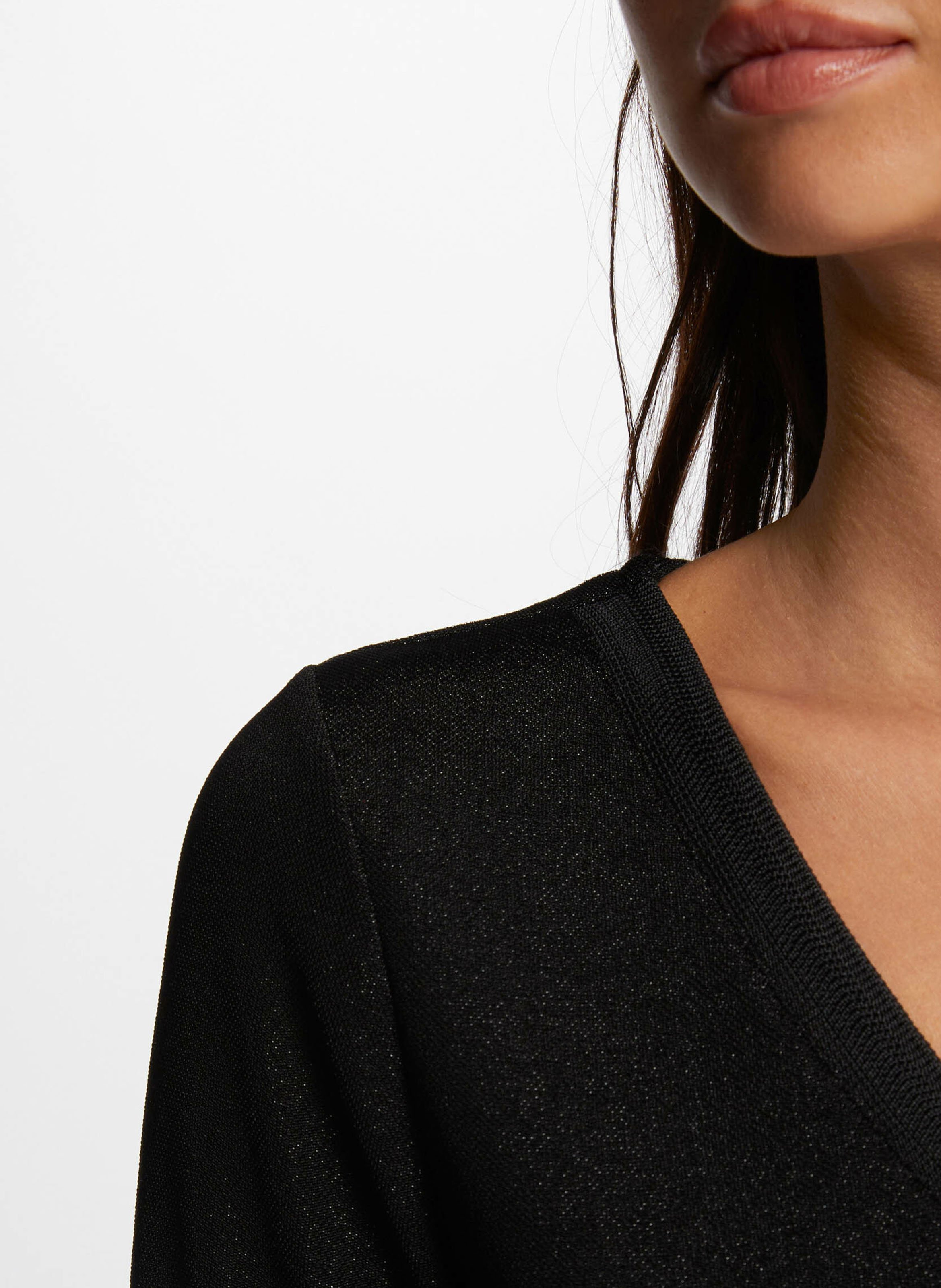 Top col V MORGAN Noir