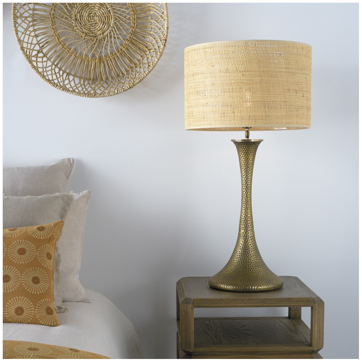 Raffia lampshade BLANC D'IVOIRE Brown