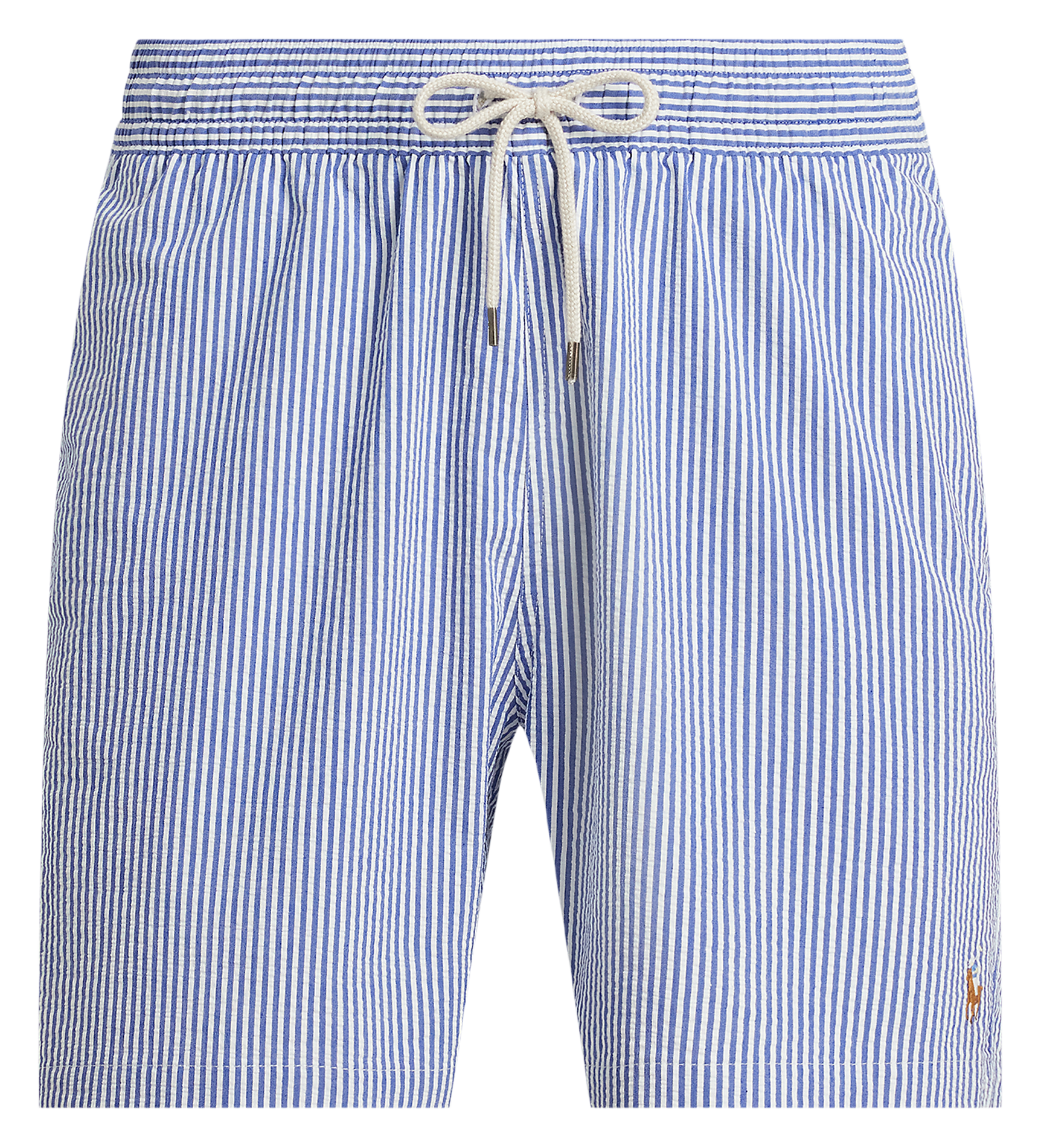 Short droit rayé en coton mélangé POLO RALPH LAUREN Bleu