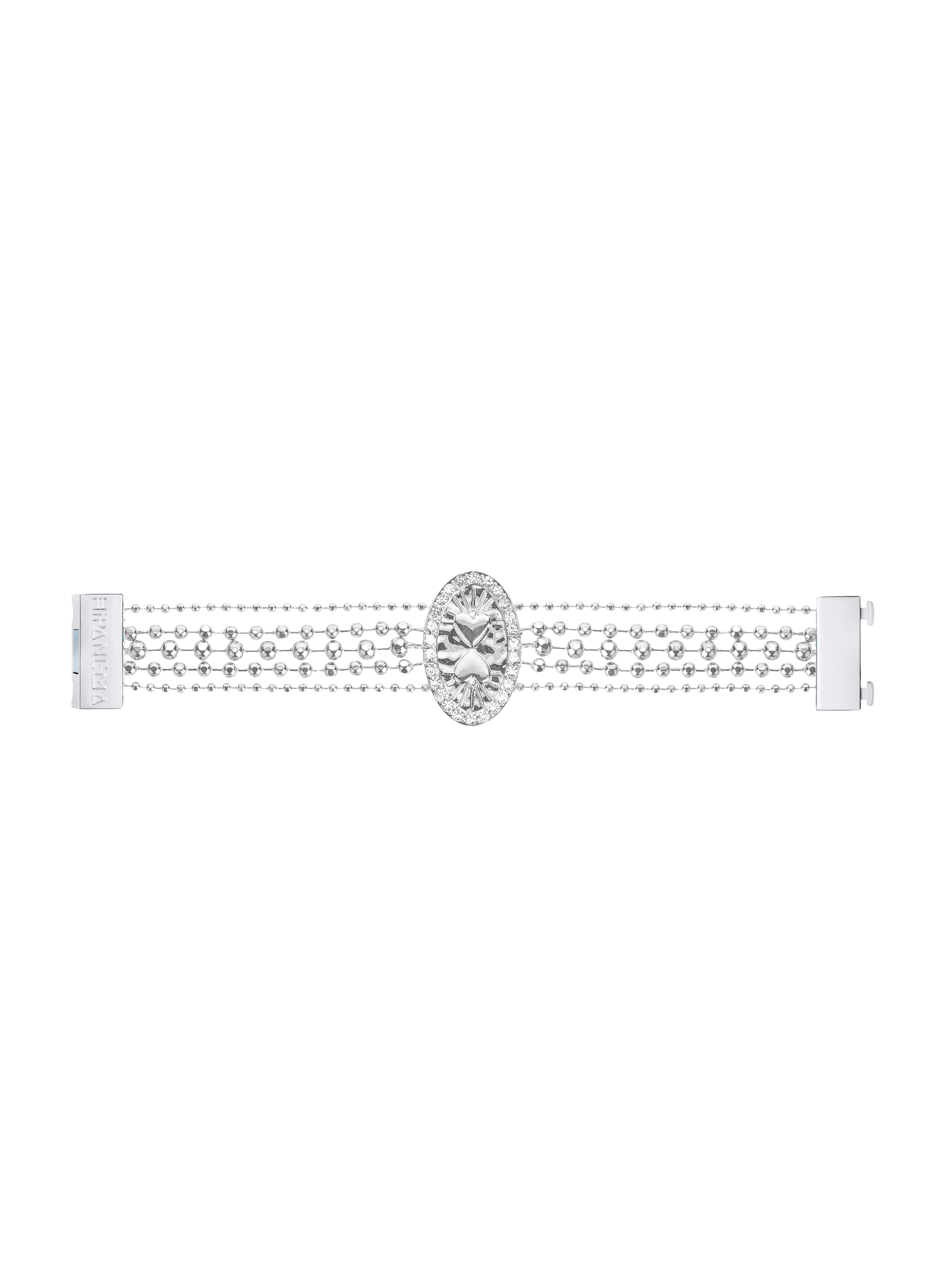 Multilink cuff bracelet with magnetic clasp HIPANEMA Silver