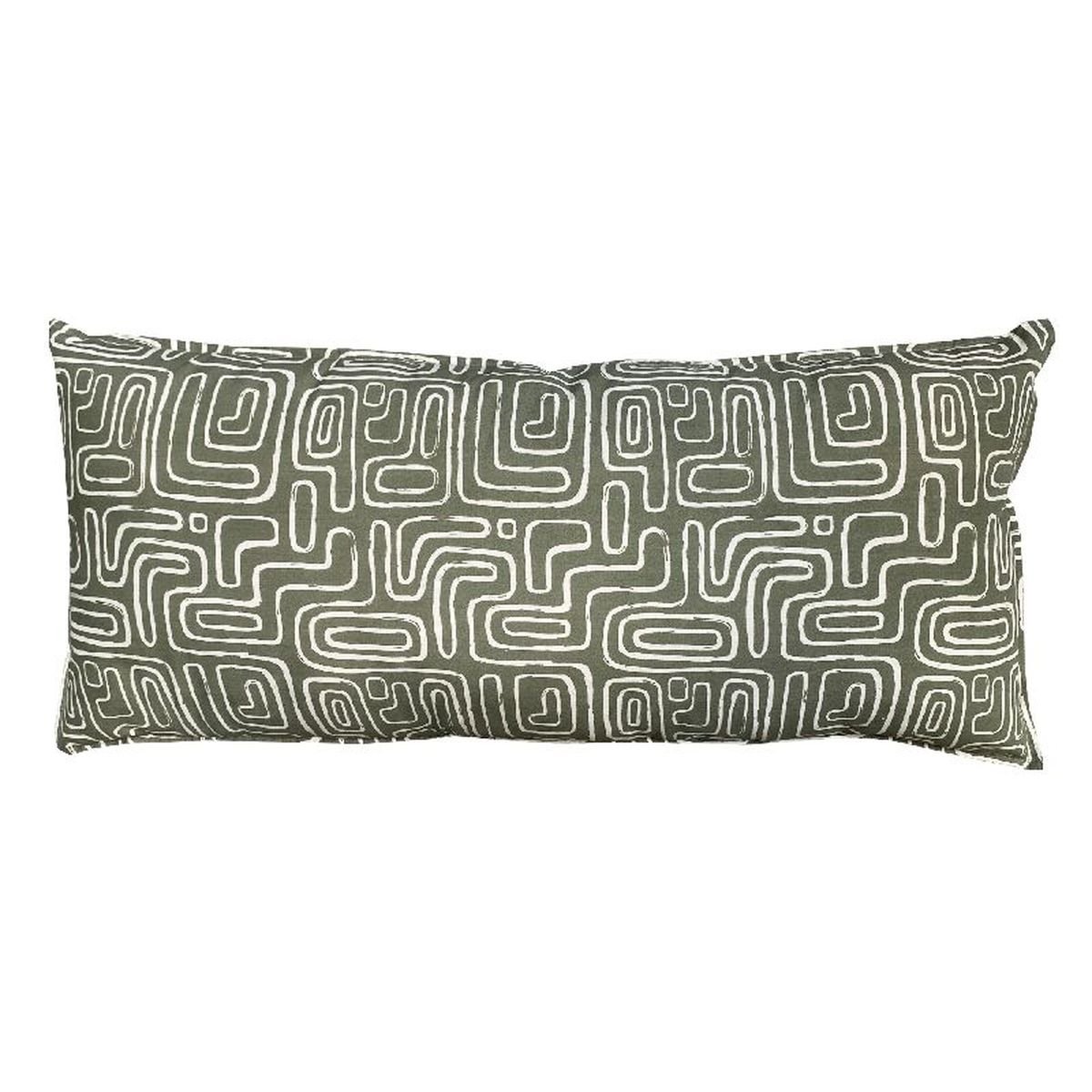 Rectangular printed cotton cushion TODAY LINGE DE MAISON Green