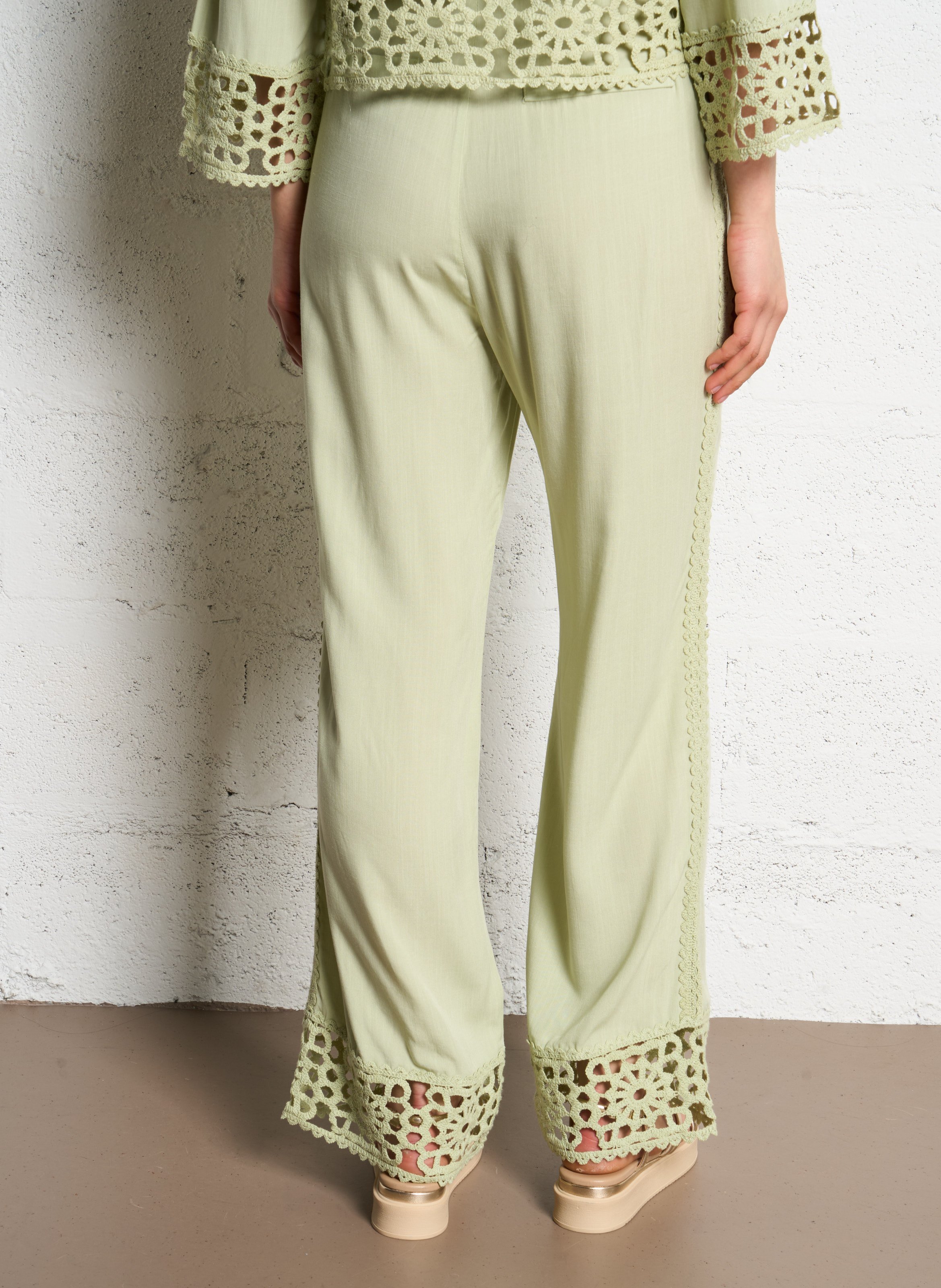 Wide trousers LA PETITE ETOILE Green