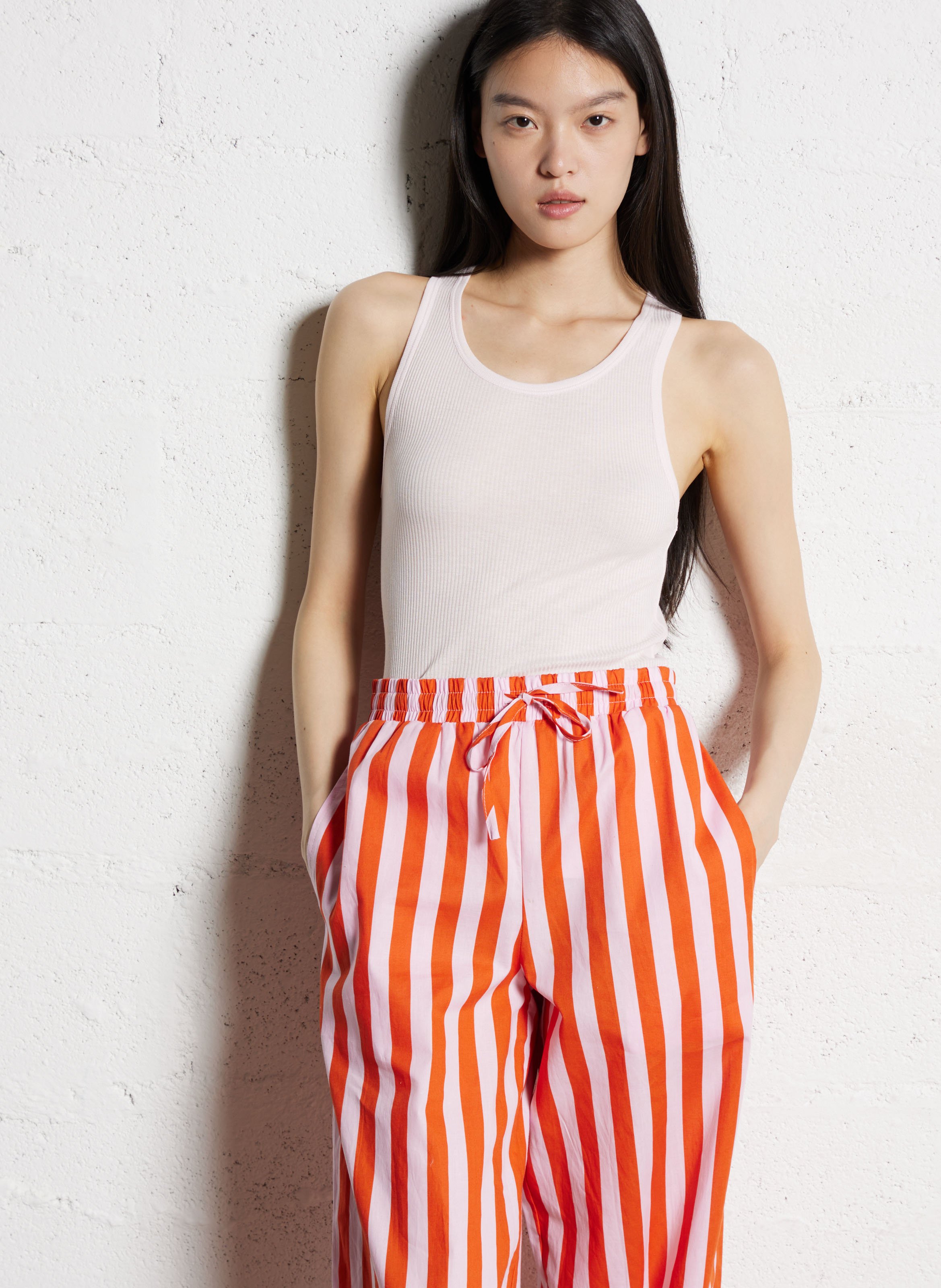 Débardeur à col rond MAJESTIC FILATURES Rose