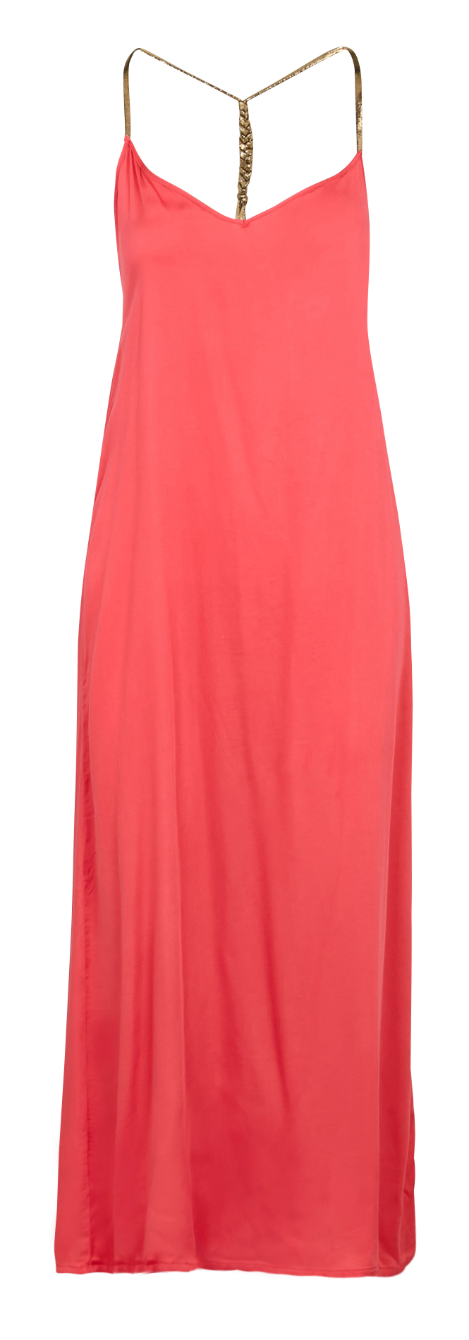 Lange jurk met bandjes BELIZA Oranje