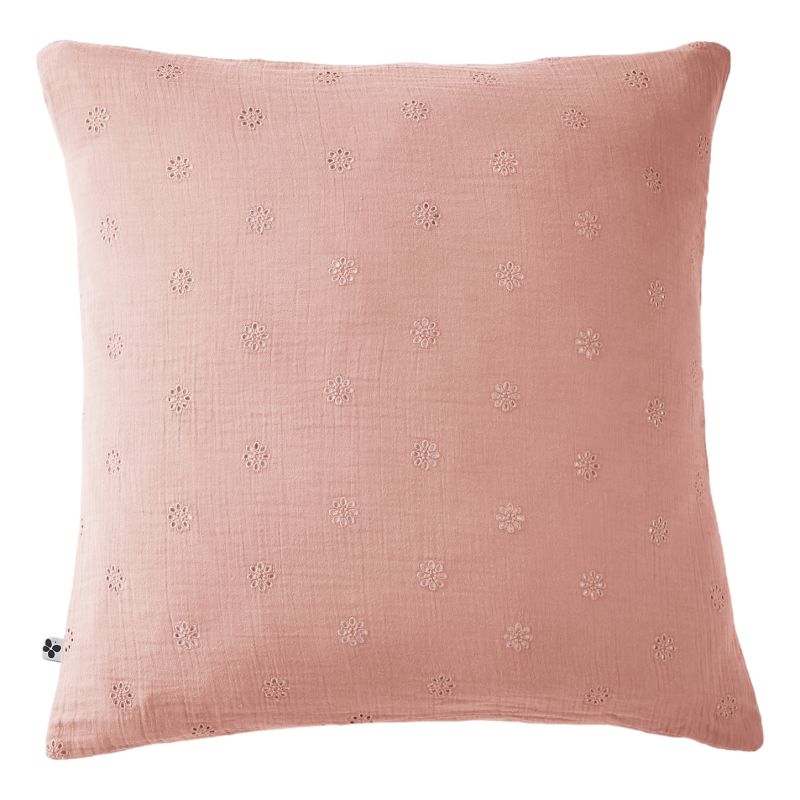 Cotton percale pillow case  Rose pêche