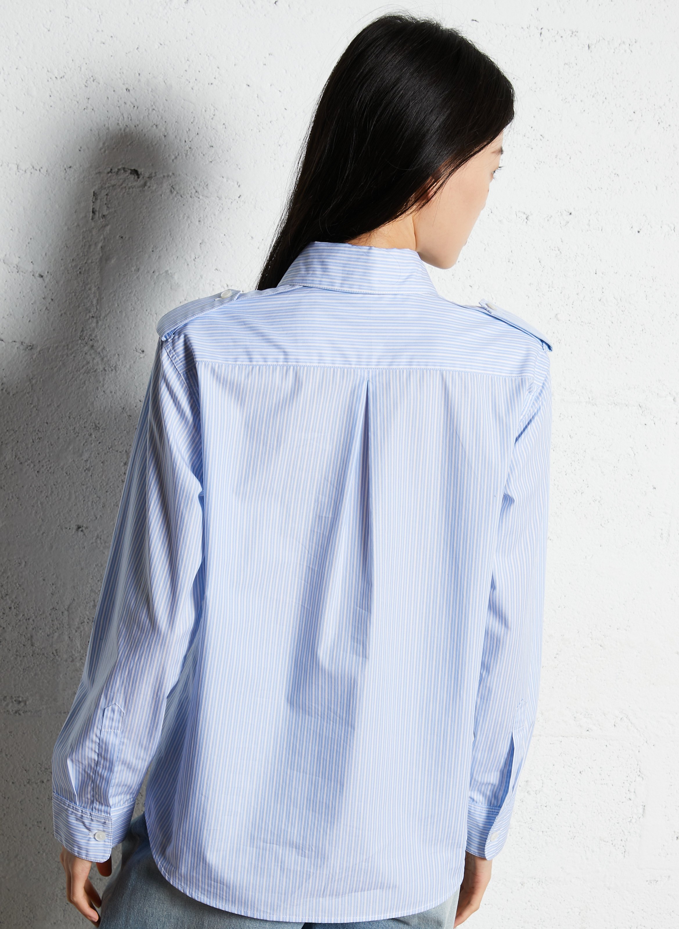 Colonel - Einfarbiges Hemd LAURENCE BRAS Blau