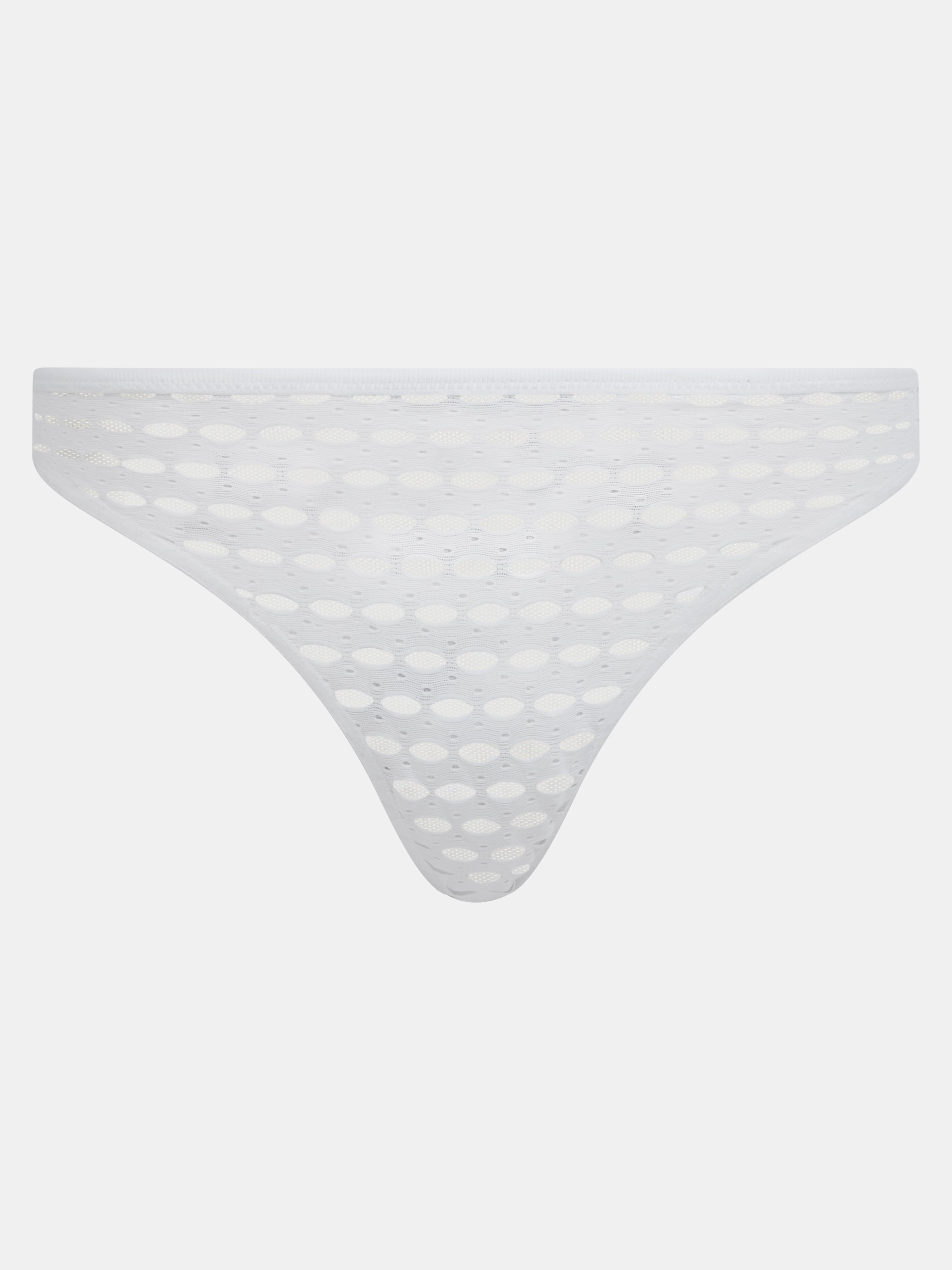 Tanga en dentelle Blanc