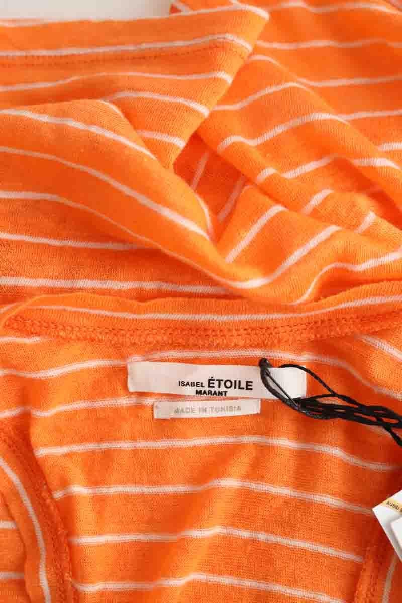 Sleeveless cotton top ISABEL MARANT ÉTOILE - SECONDE MAIN Orange
