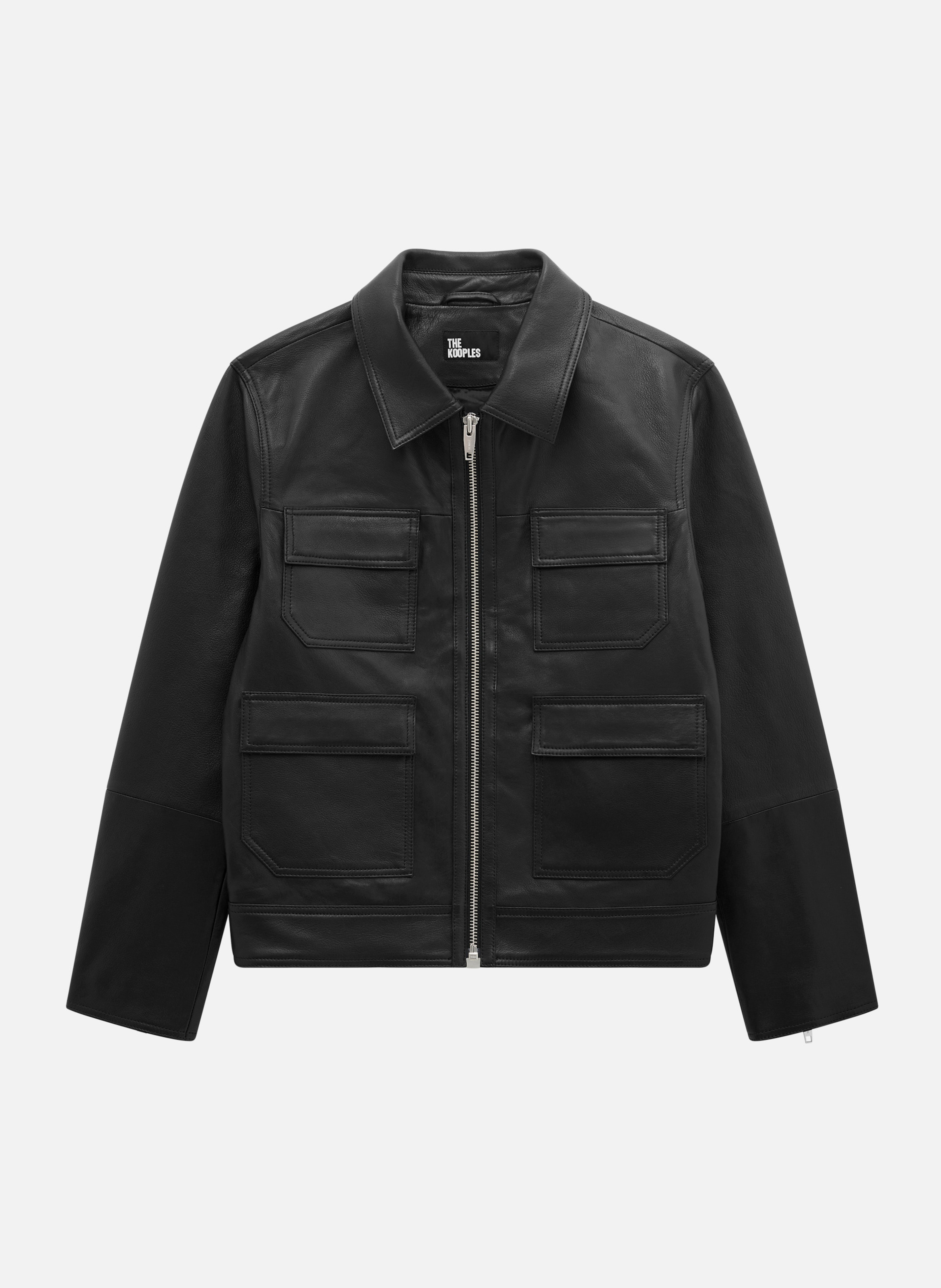 Leather jacket THE KOOPLES Black