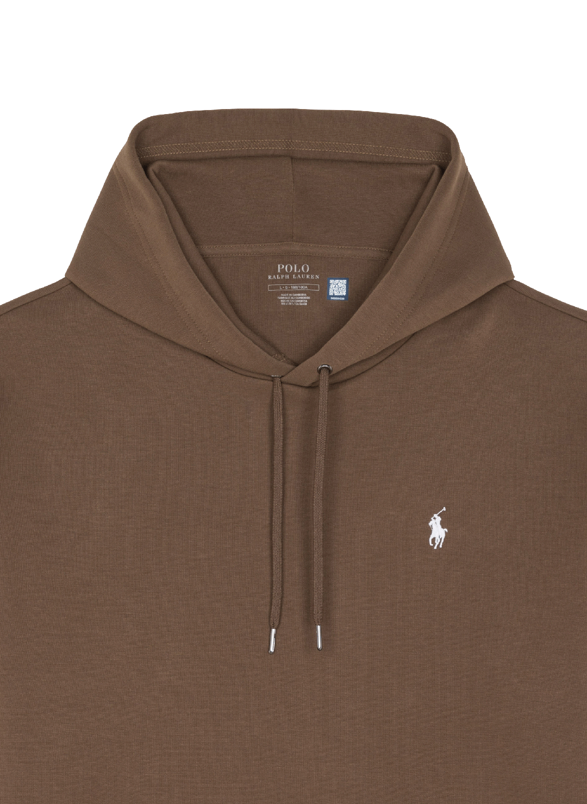Straight cotton-blend hoodie POLO RALPH LAUREN Brown