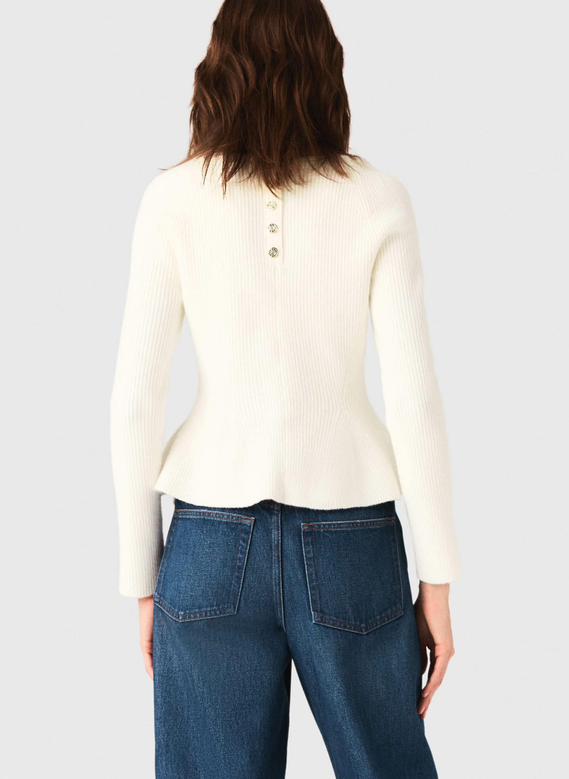 Pull col carré  MAJE Beige