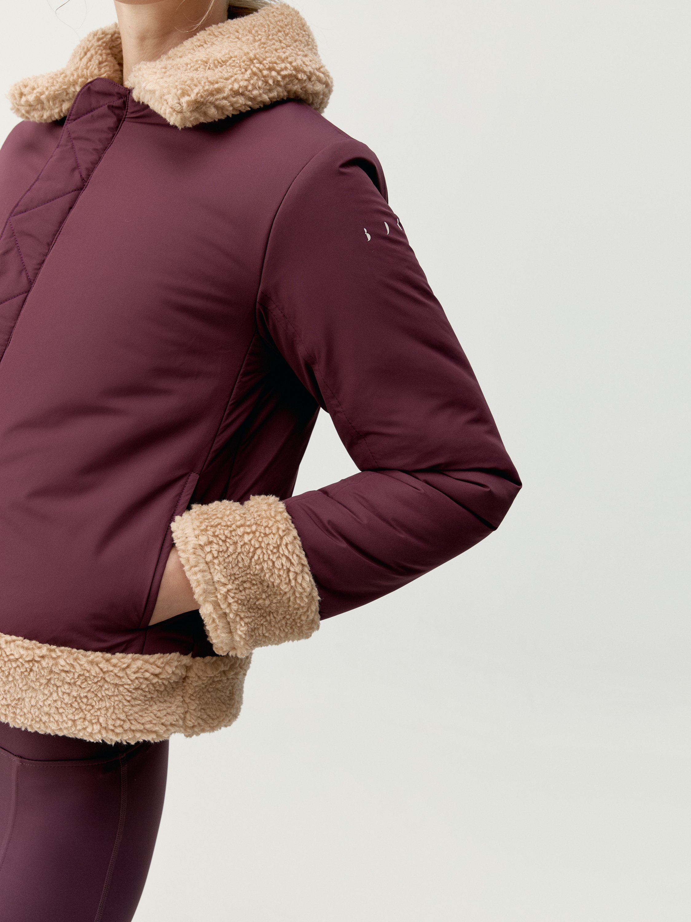 Quilted winter coat BORN LIVING YOGA Red