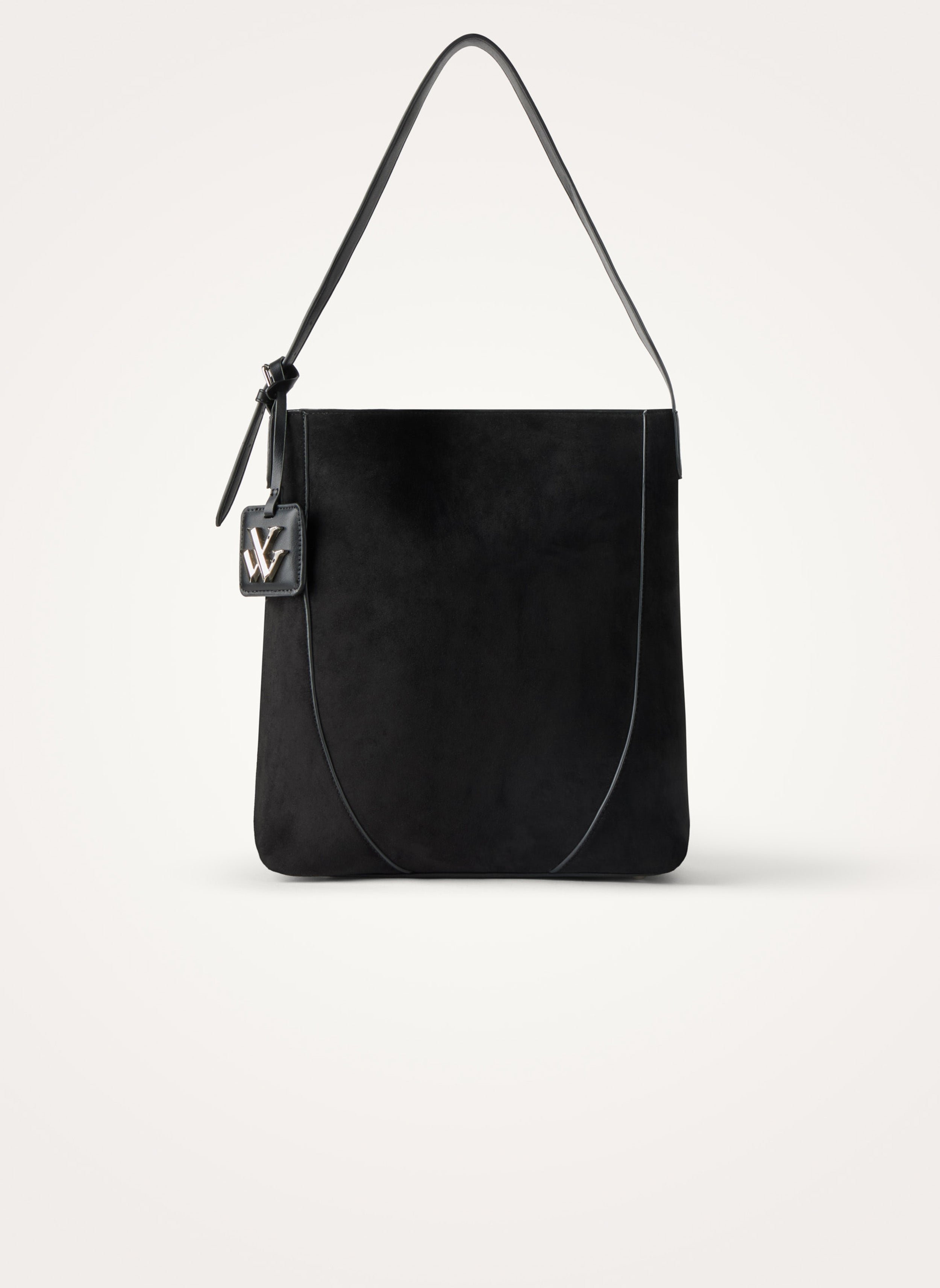 Sac cabas oversize en suédine VANESSA WU Noir