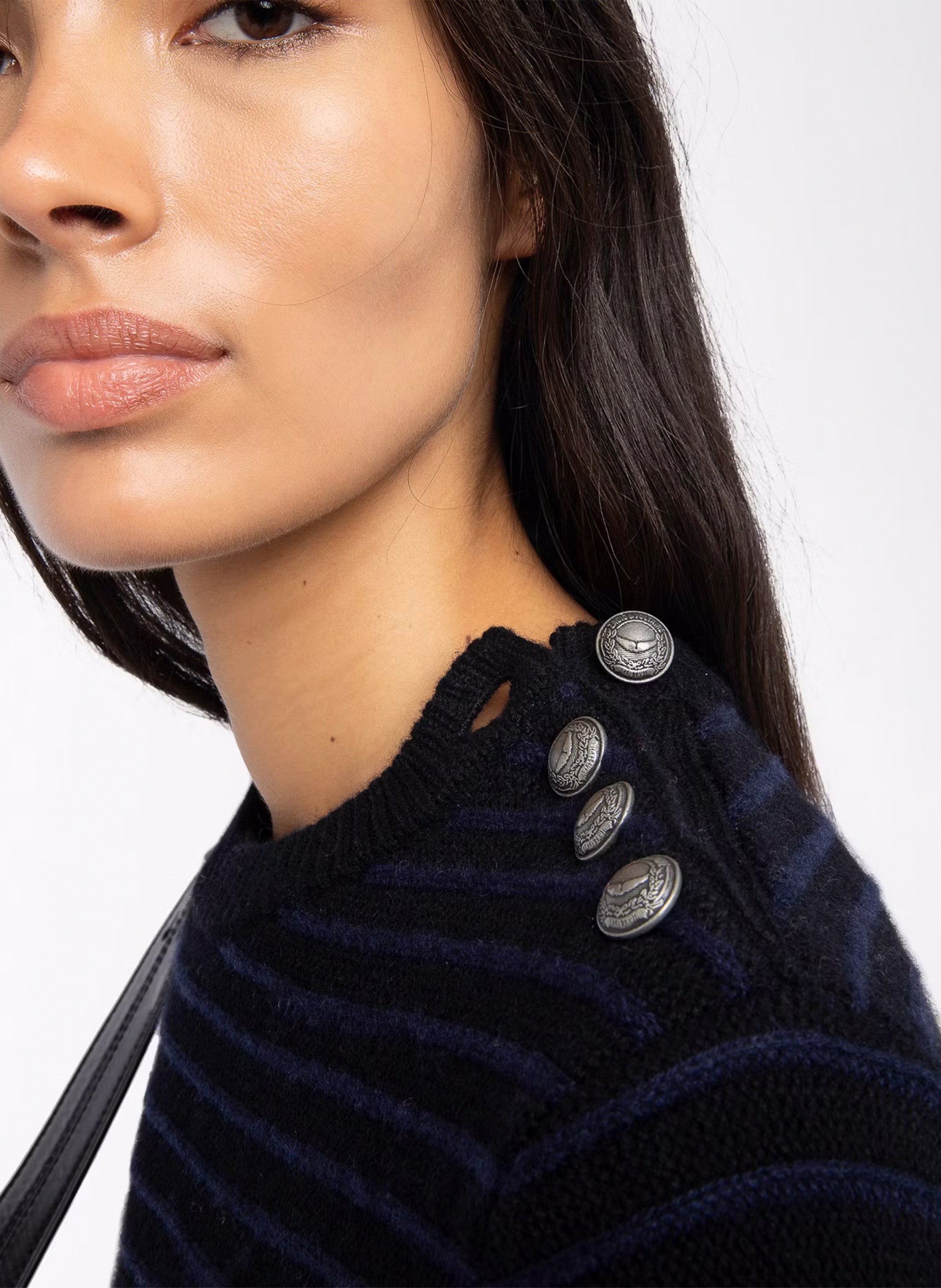 Robe courte col rond en laine mélangée ZADIG&VOLTAIRE Noir