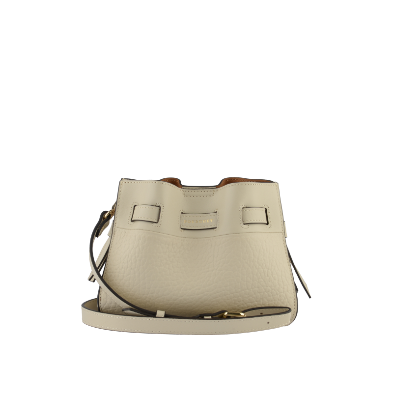 Shoulder bag - cowhide leather POURCHET Beige