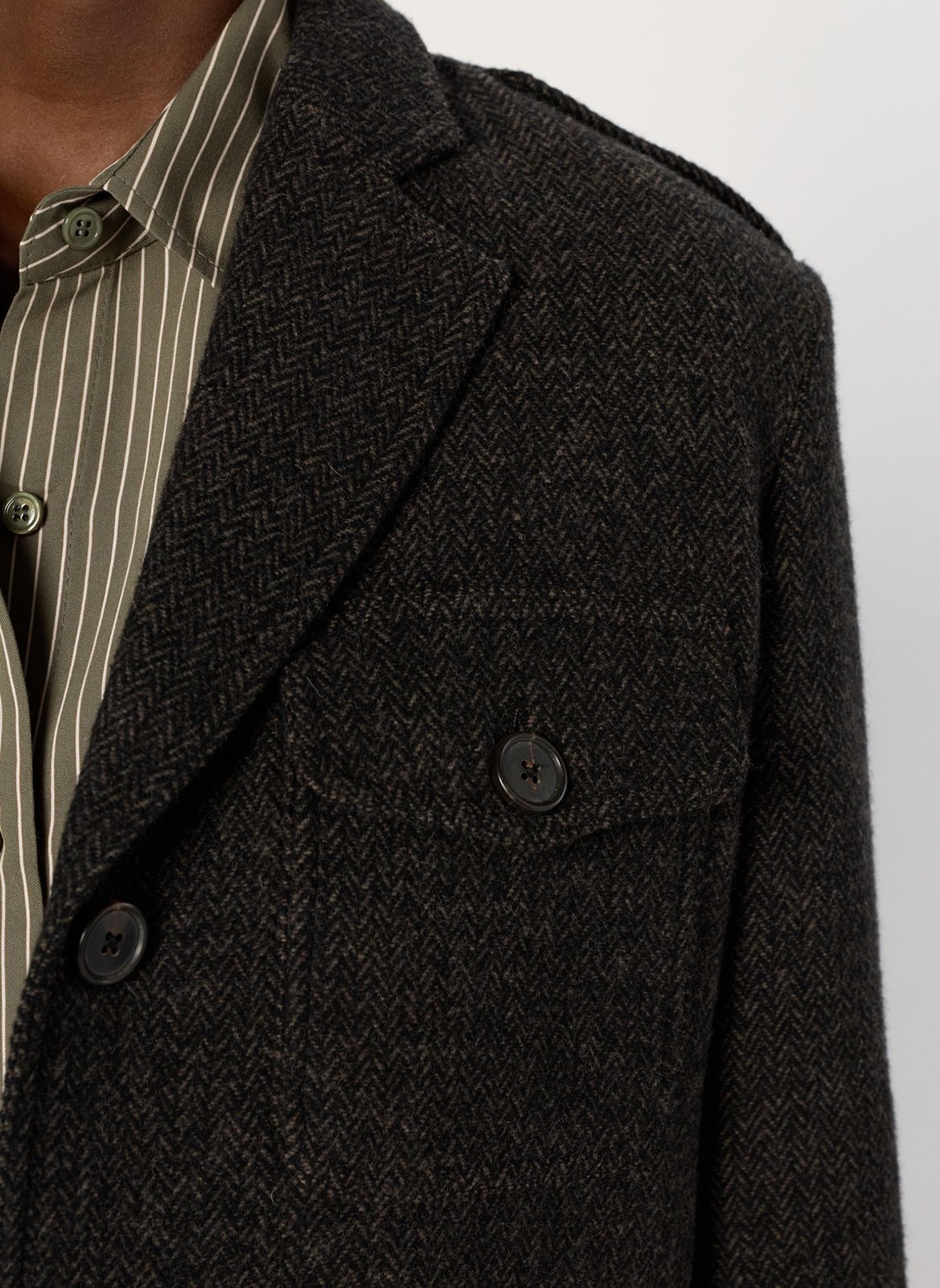 Fitted wool-blend suit collar jacket GERARD DAREL Grey