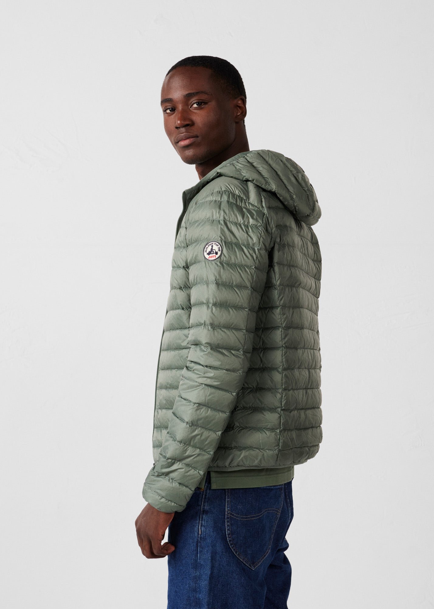 Lightweight hooded puffer jacket nico JOTT Green