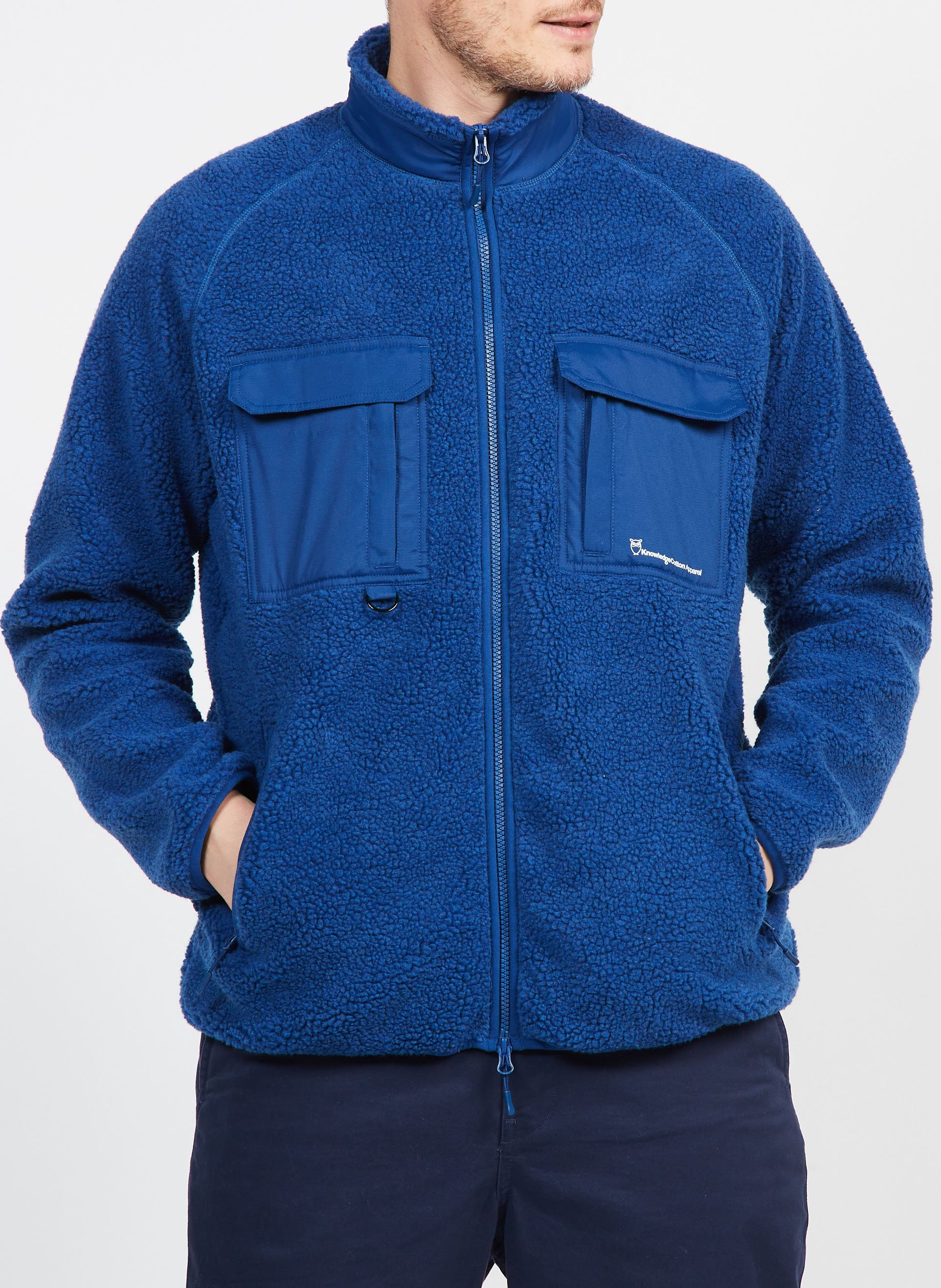 Veste polaire en matière recyclé KNOWLEDGE COTTON APPAREL Bleu